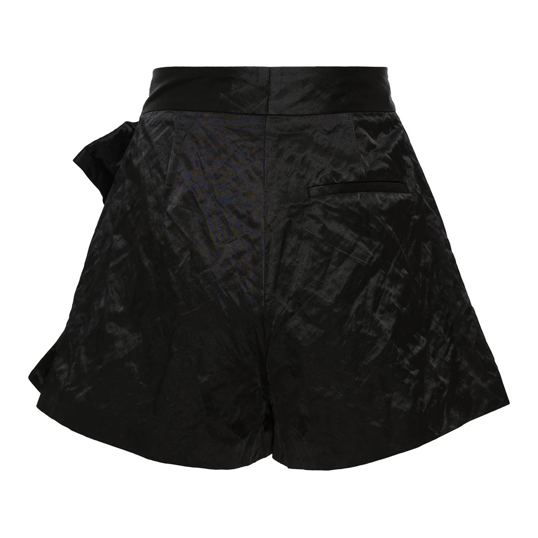 Ribbon Detail Waisted Shorts - 2