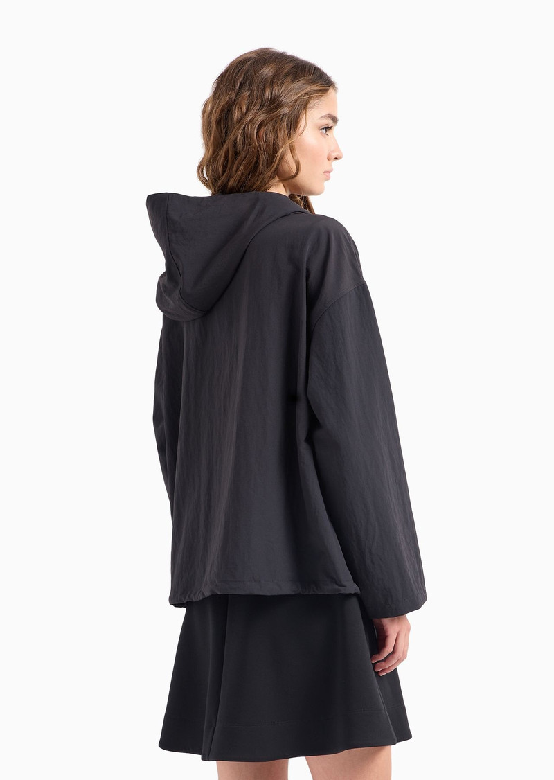 Luna New Year hooded blouson in crinkled nylon with dragon print 3