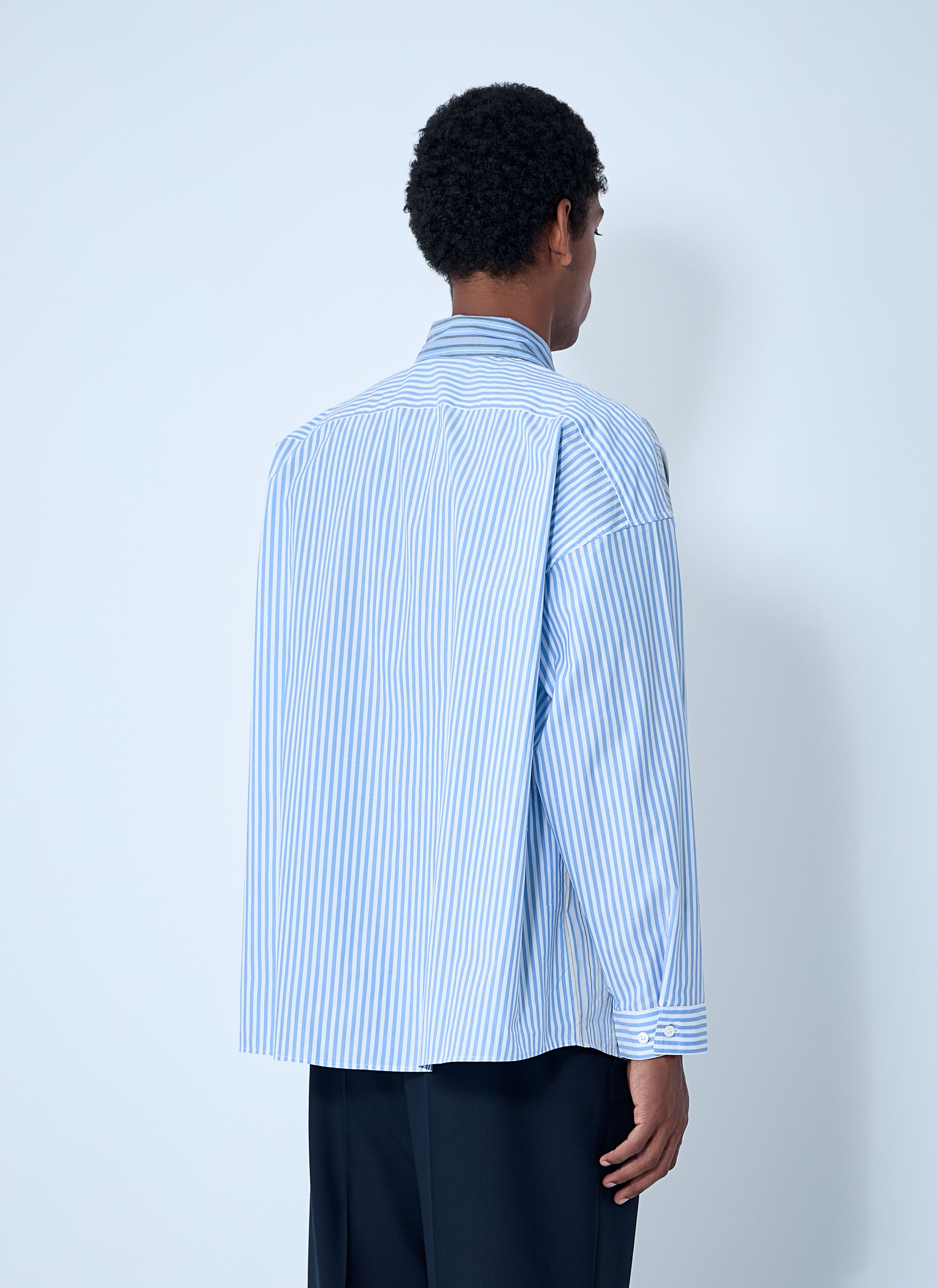 Striped Button-Down Shirt - 4