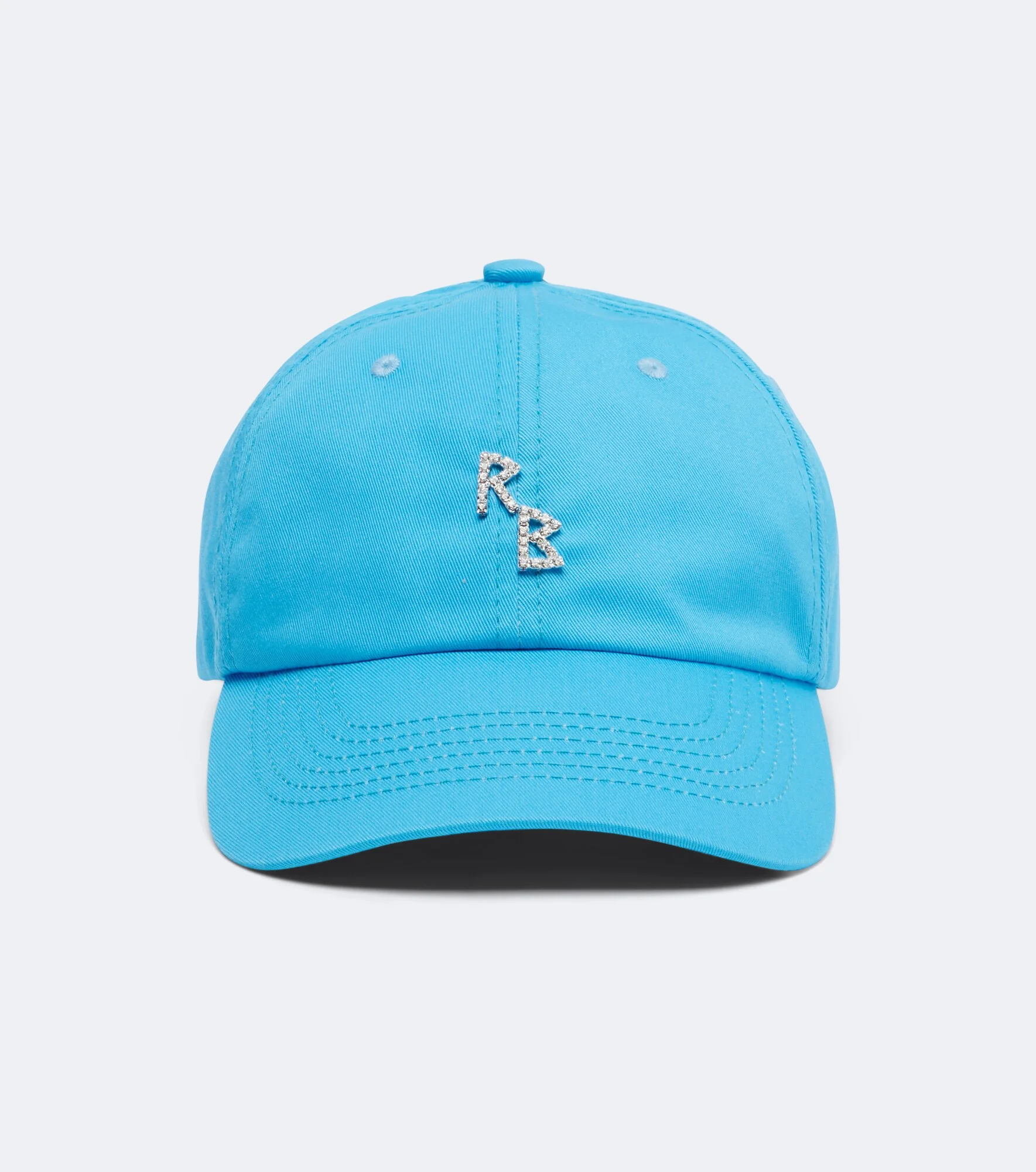 Crystal-embellished logo baseball cap - 1