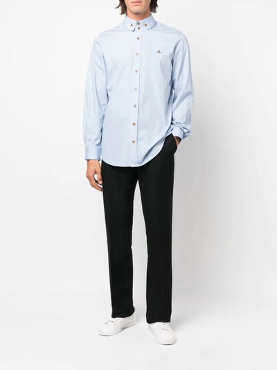 Vivienne Westwood orb-embroidered organic-cotton shirt outlook