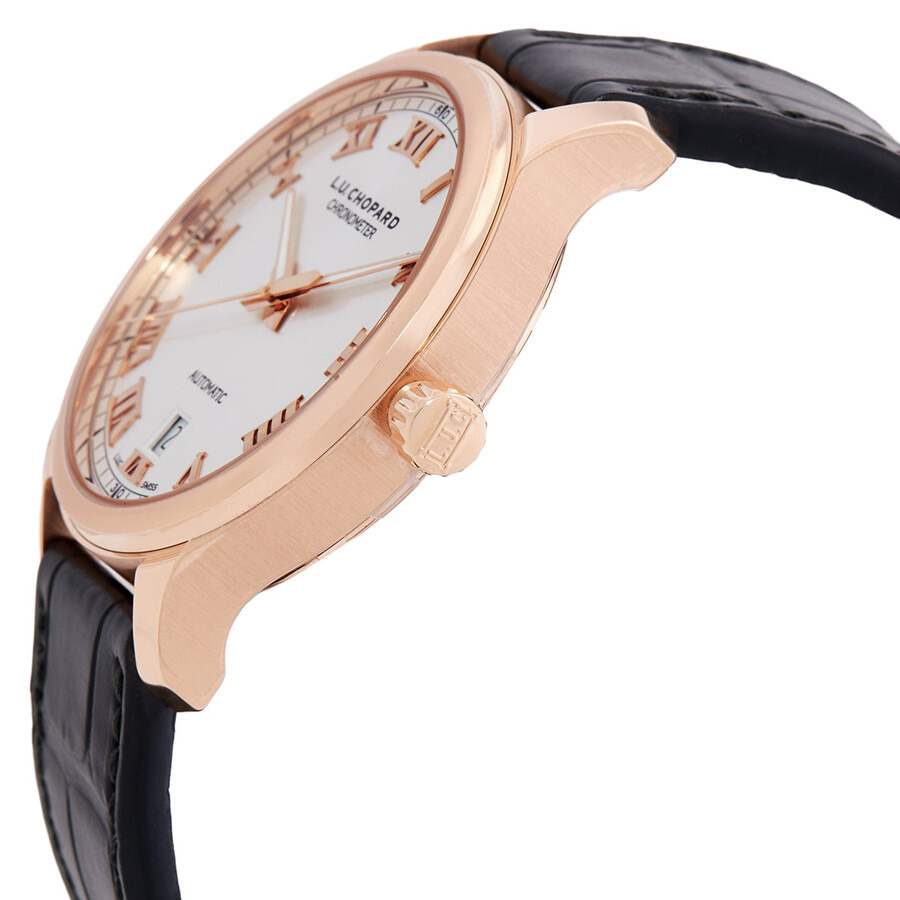 Chopard L.U.C 1937 Classic Silver Sunburst Dial 18kt Rose Gold Men's Watch 161937-5001 - 2