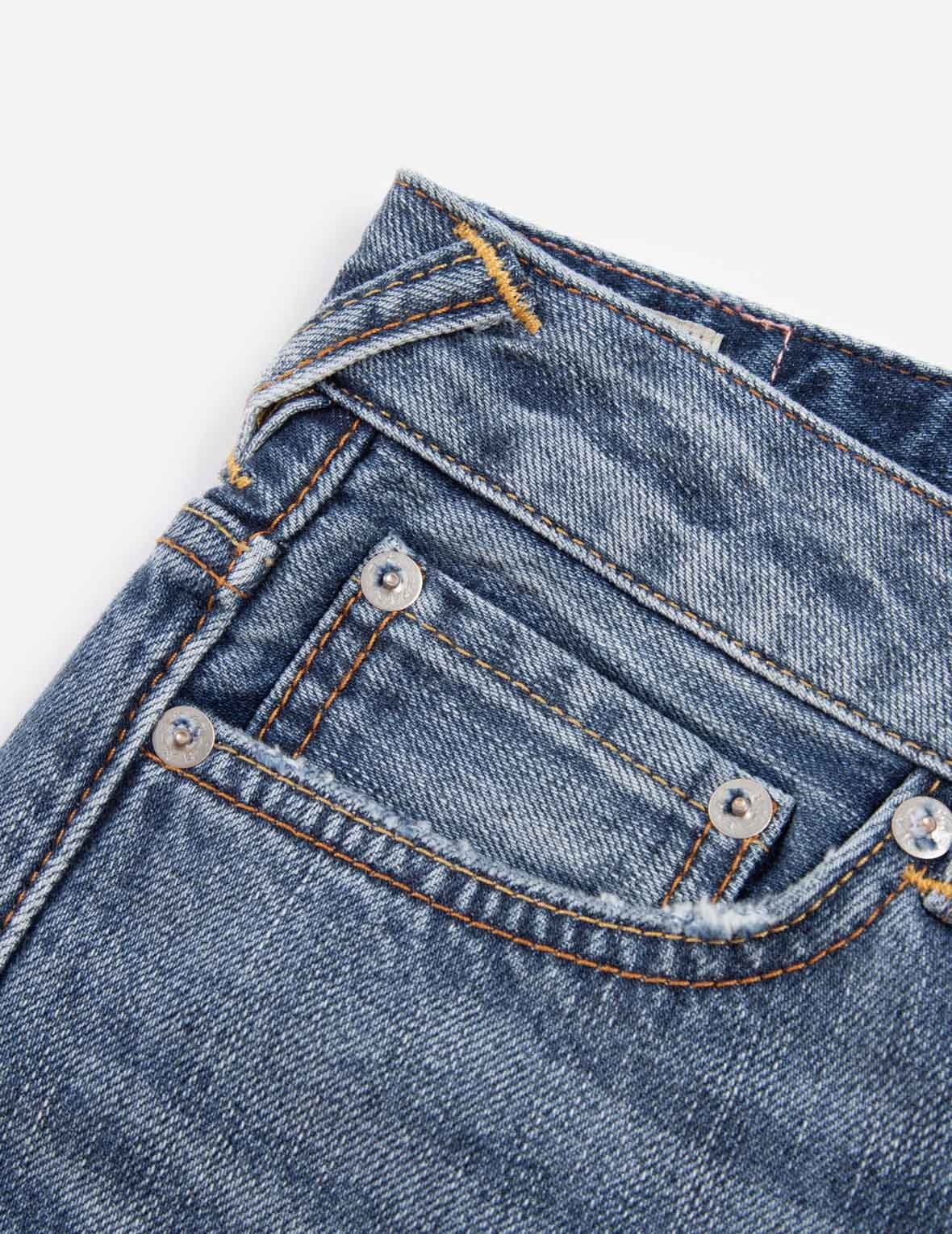 SEAGULL EMBROIDERY STRAIGHT FIT JEANS - 8