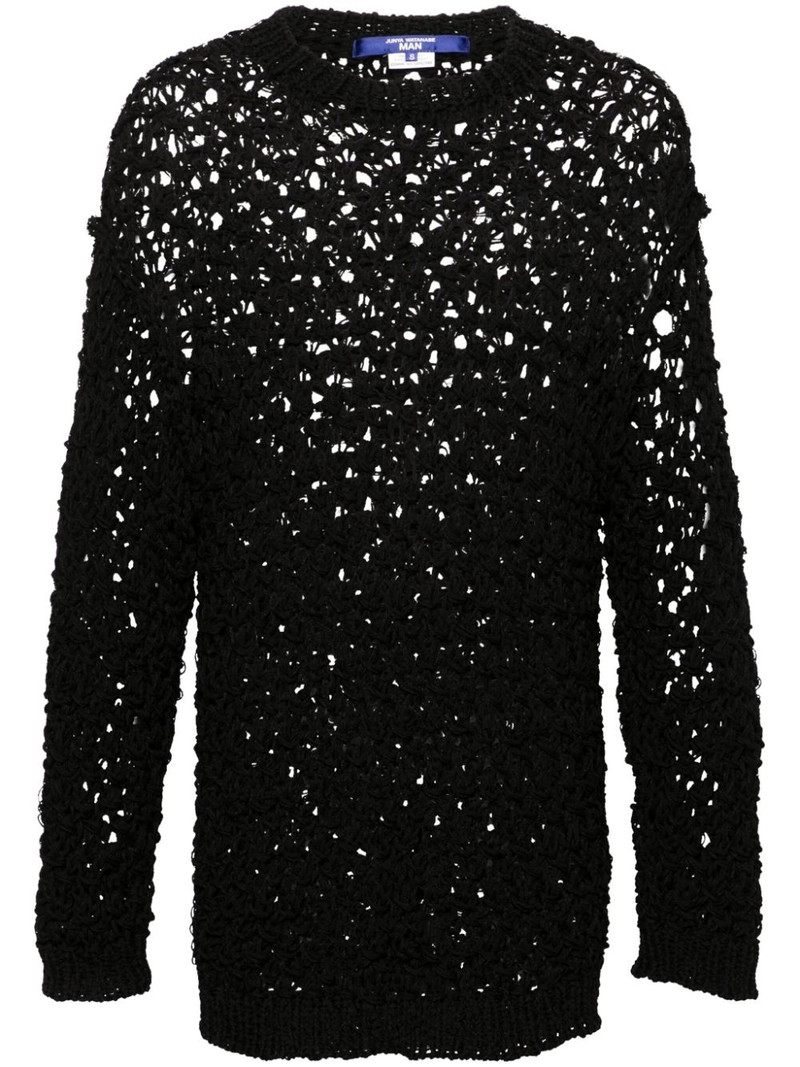 open-knit linen-blend jumper 1