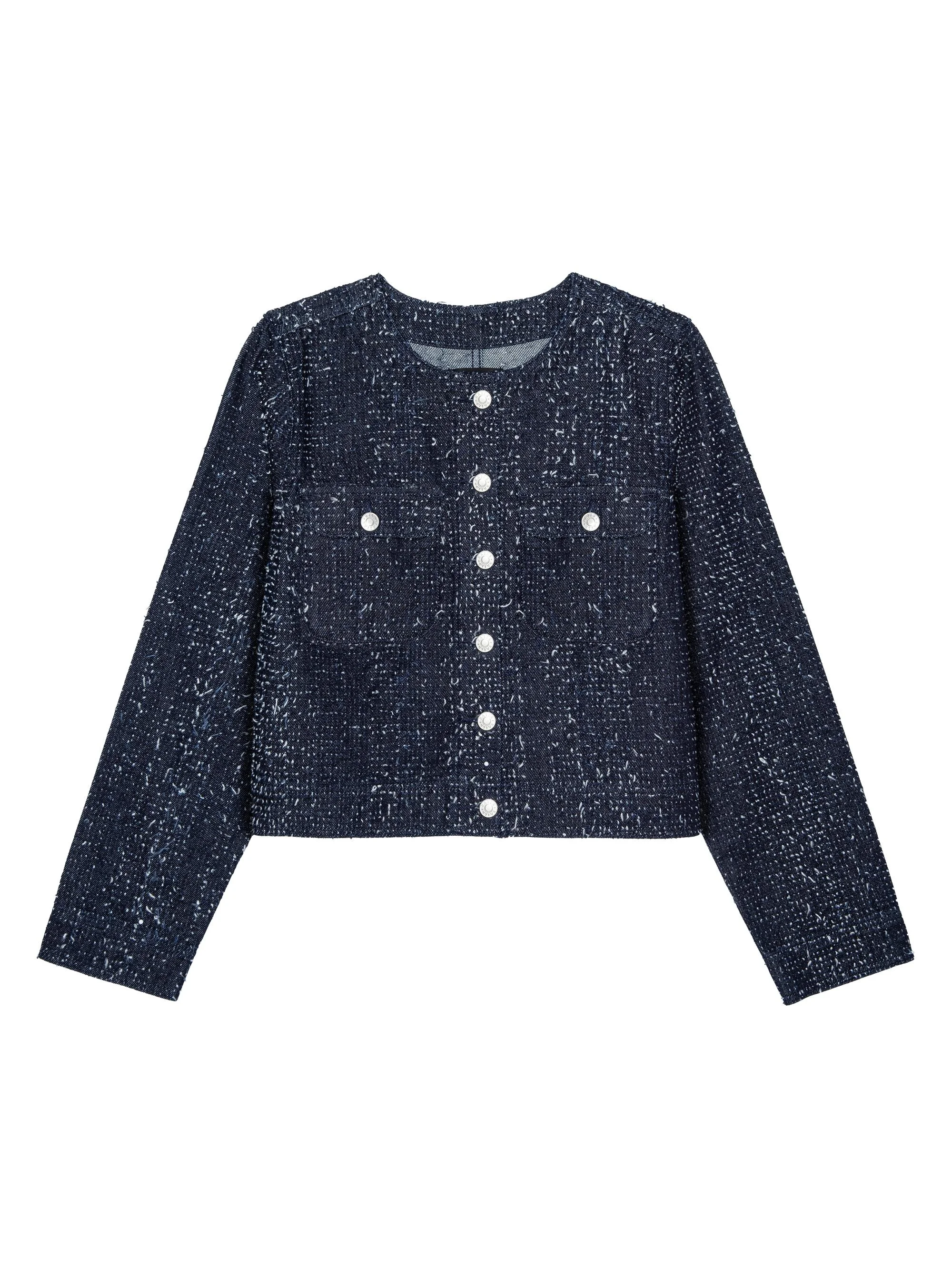 Women's Capistrano Denim Tweed Jacket - Denim Tweed - 1