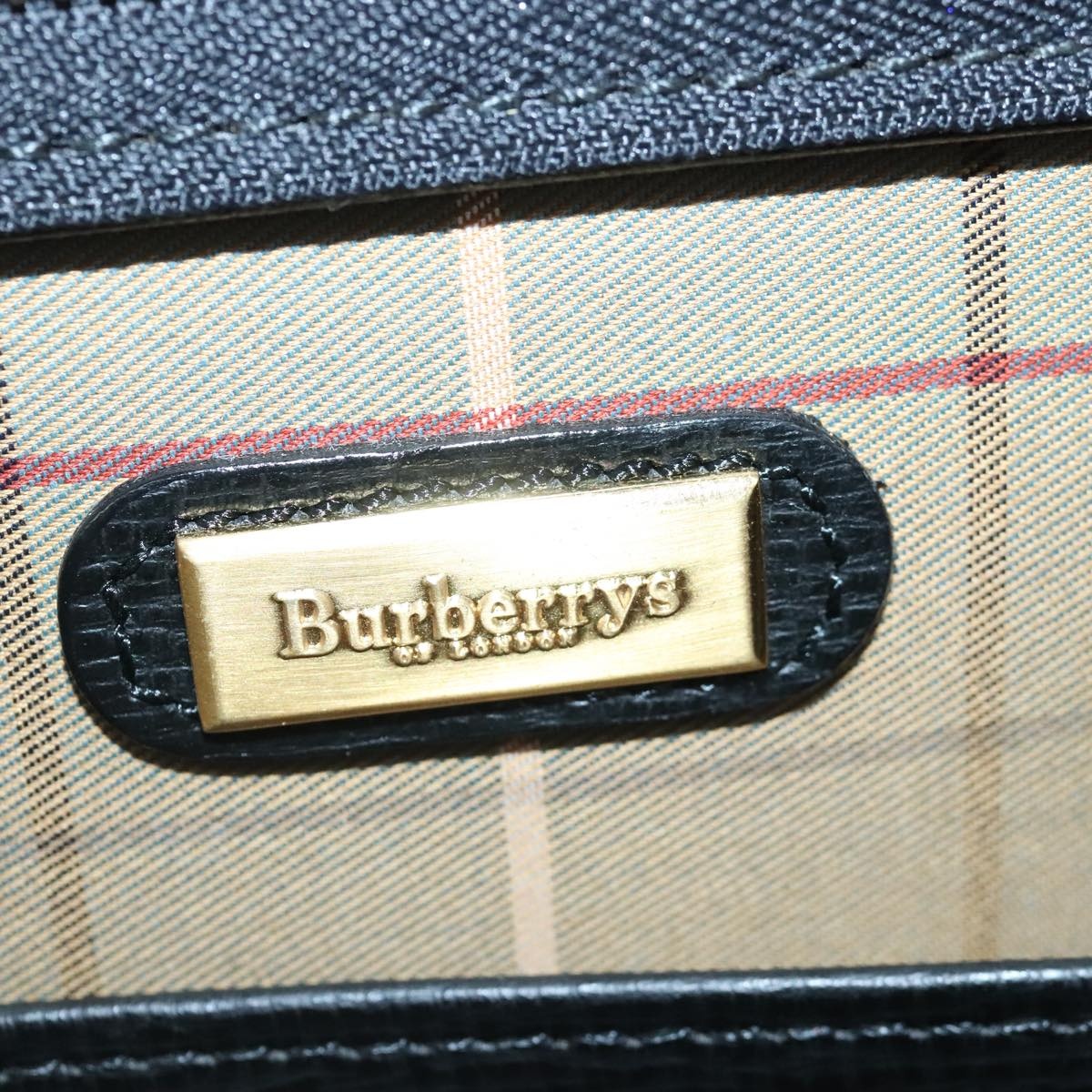 Burberry Business Bag Leather Black Gold - 16