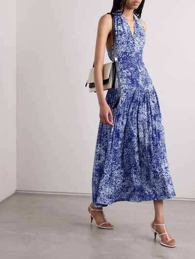 Proenza Schouler Simone pleated printed crepe maxi dress outlook