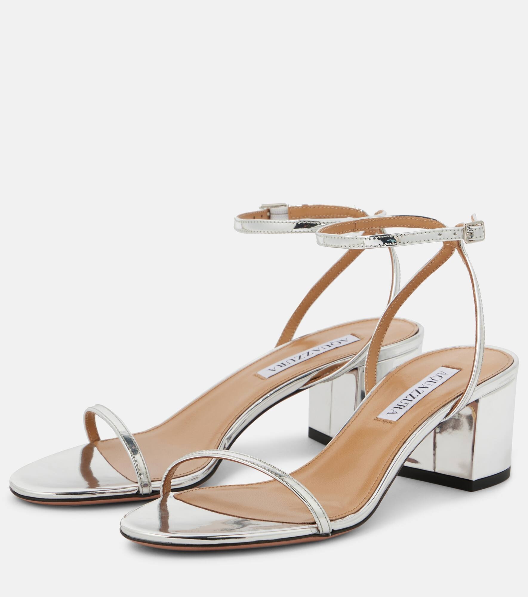 Olie 50 mirrored leather sandals - 5