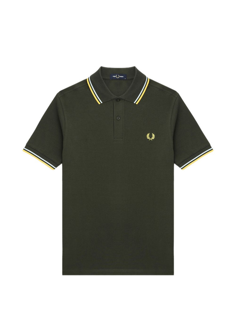 laurel-wreath striped polo shirt 1