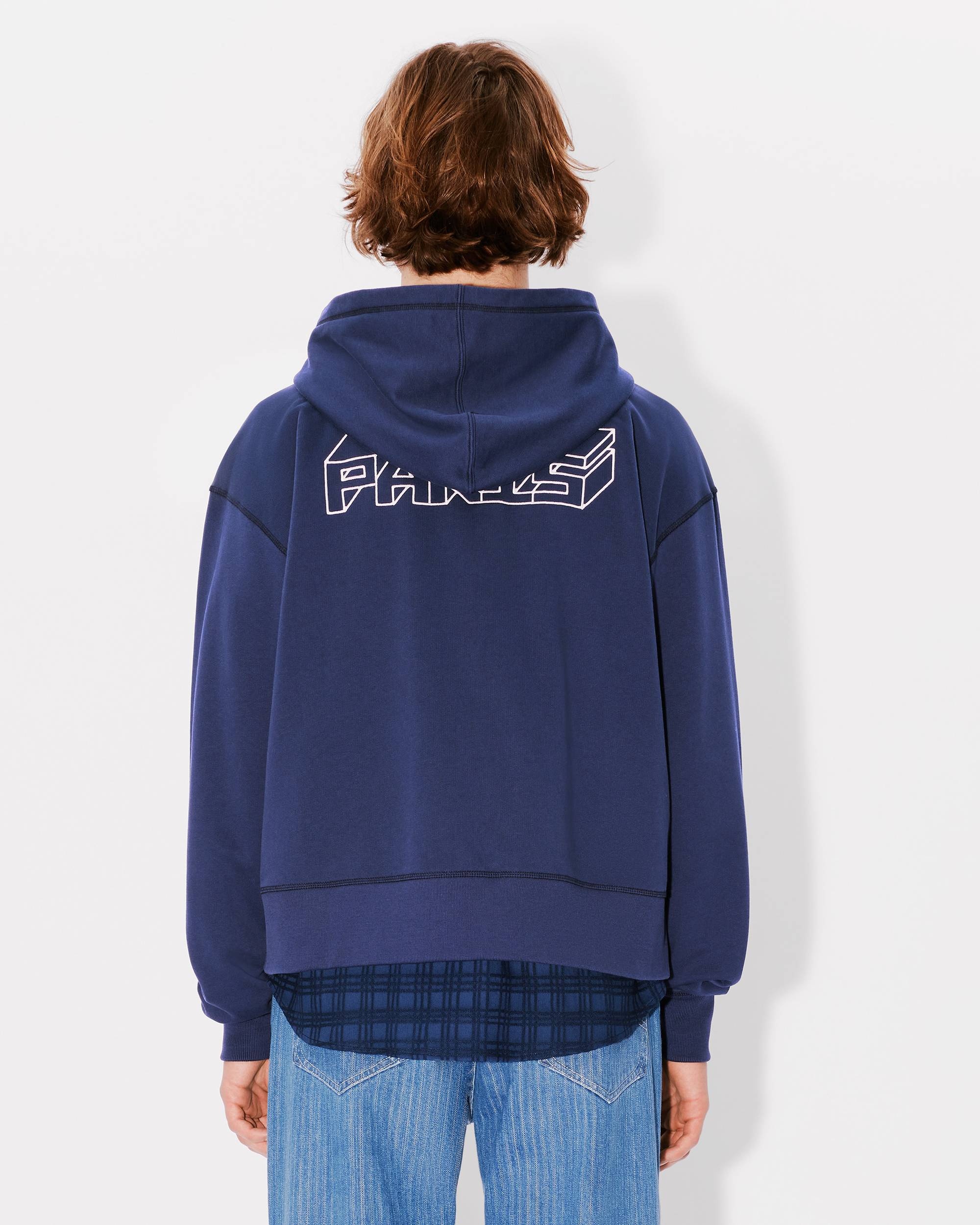 'KENZO Kube' embroidered zipped hoodie - 4