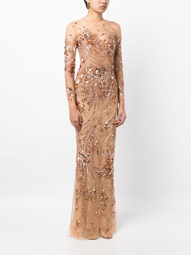 sequin-embellished maxi gown dress 3