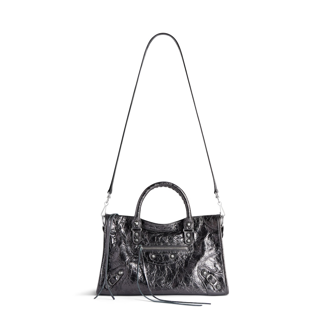 Women's Le City Small Bag Metallized in Grey - 4