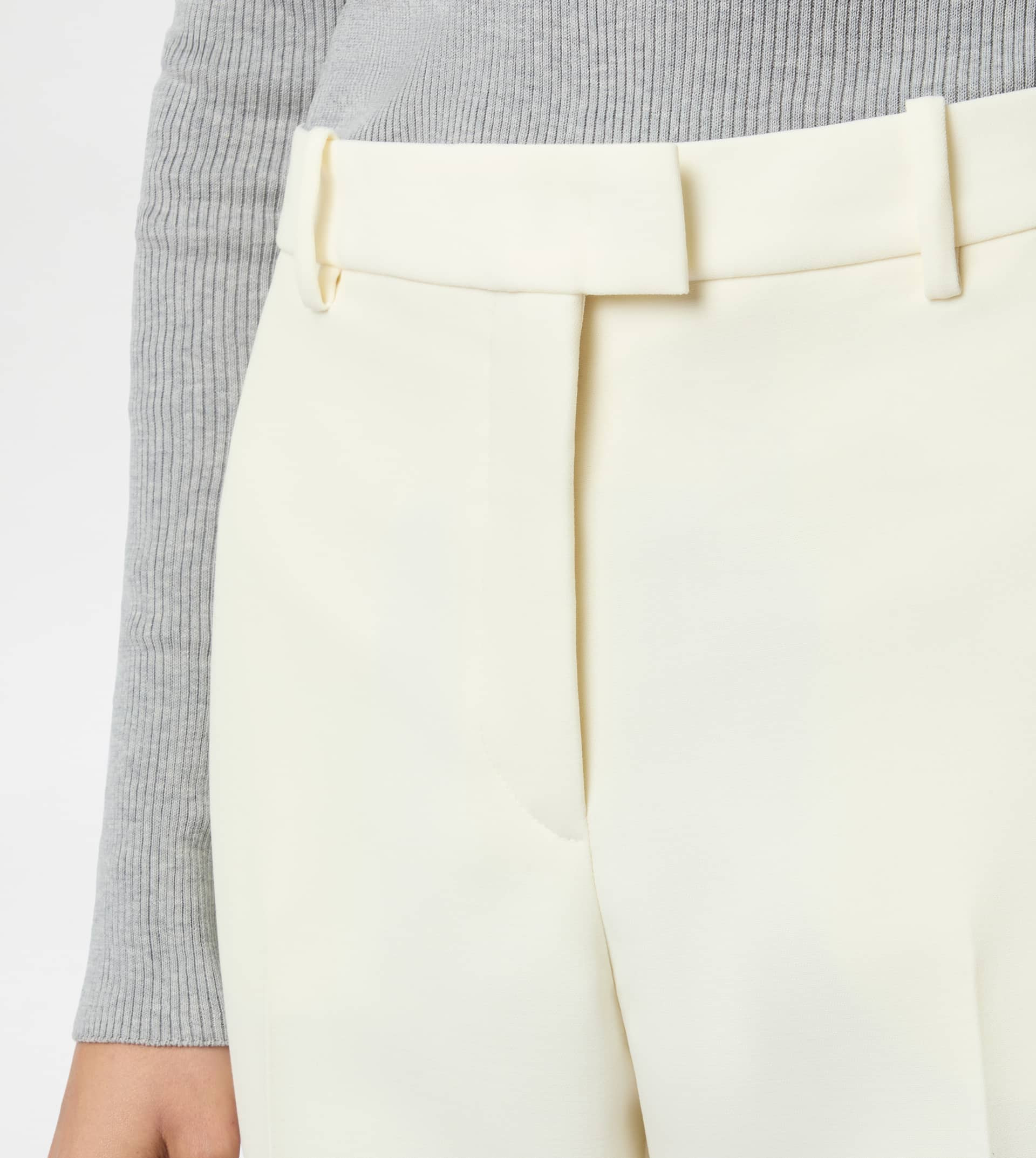 PANTS IN WOOL - WHITE - 4