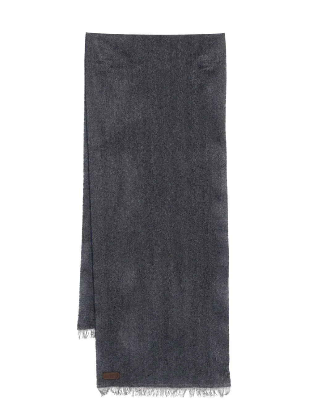 herringbone cashmere scarf - 1