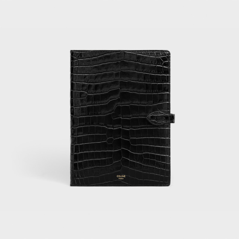 Medium notebook cover in crocodile 1