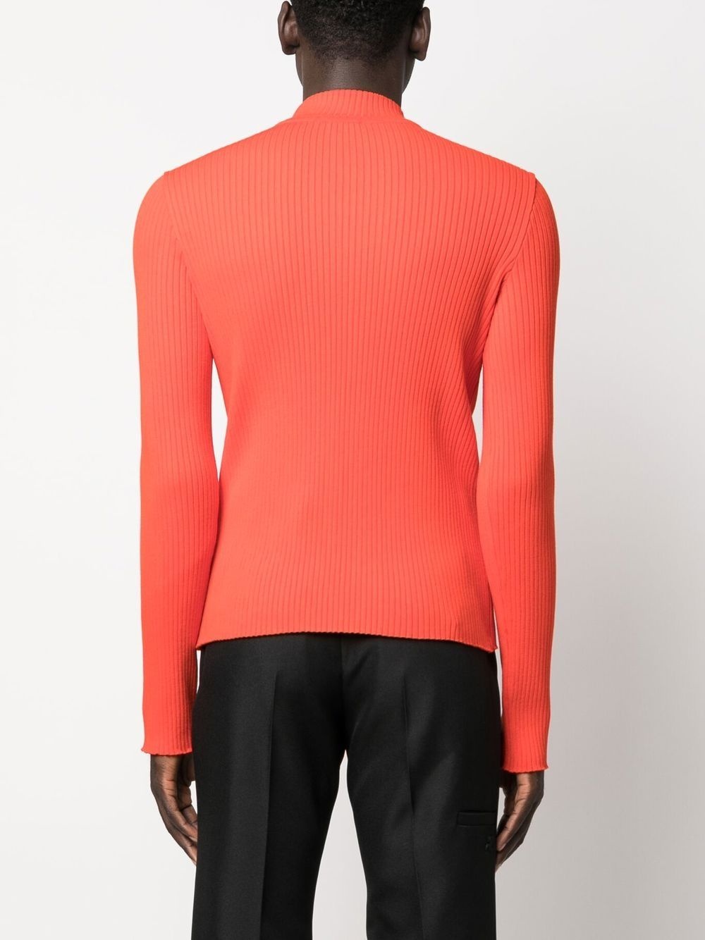 ribbed-knit long-sleeve jumper - 4