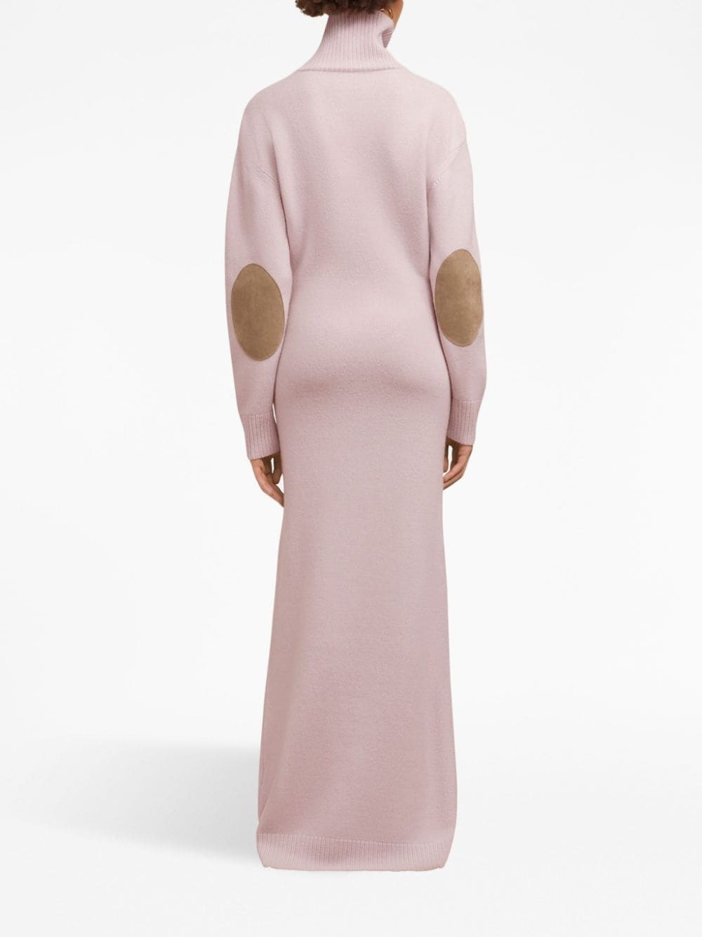 elbow-patch knitted maxi dress - 4