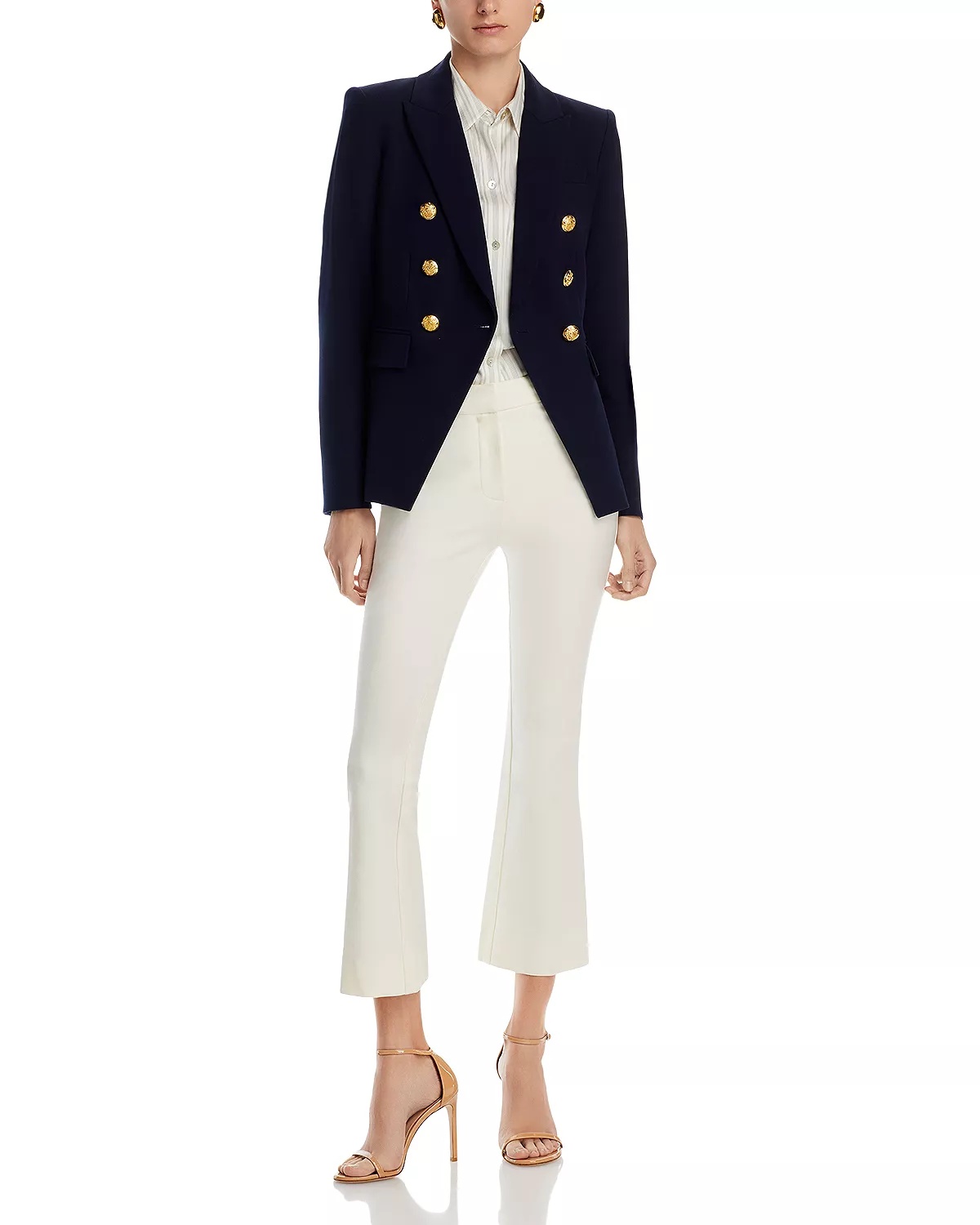 Cropped High Waist Flared Pants - 6