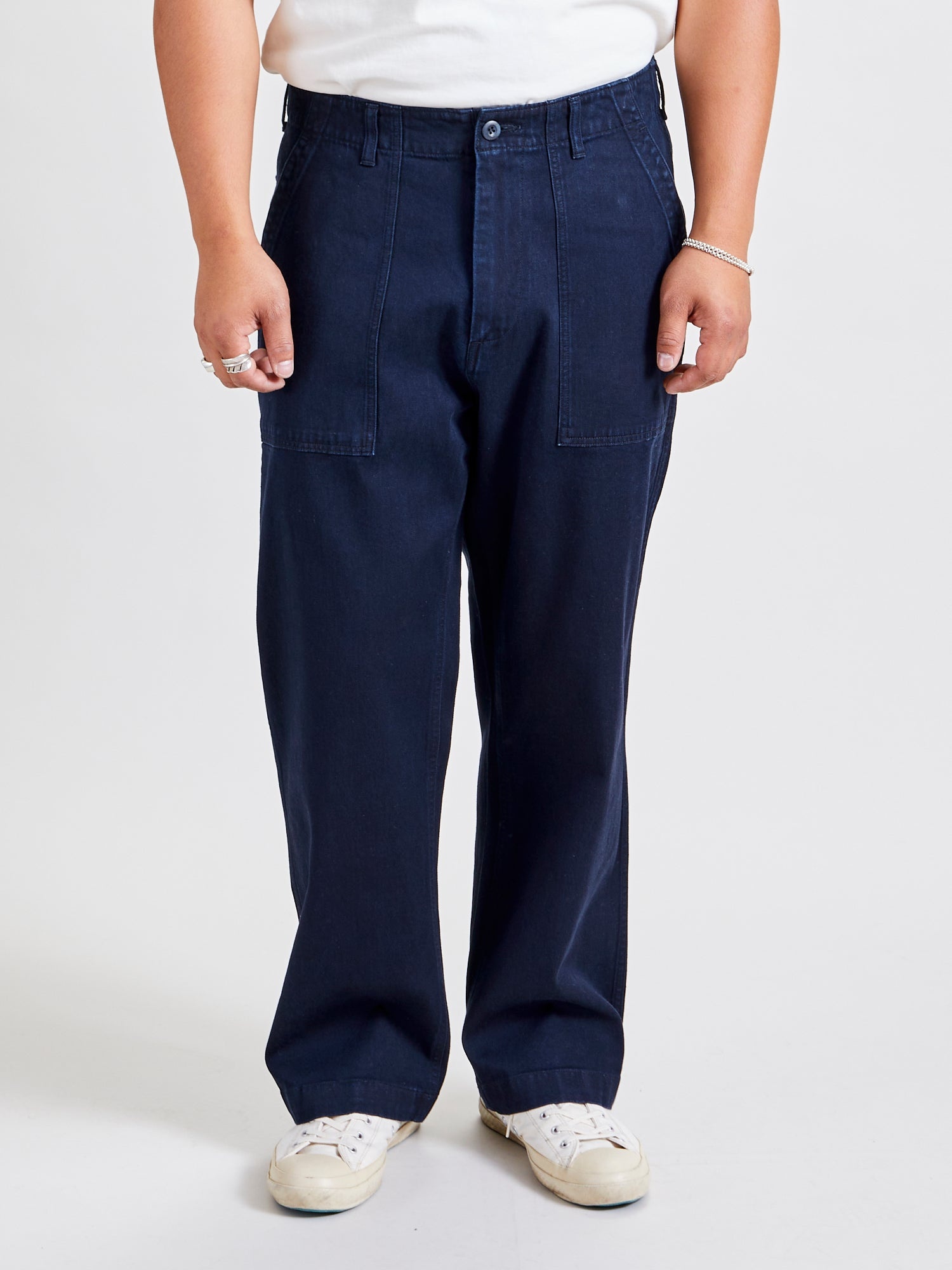 Tencel Twill Fatigue Pants in Indigo - 2