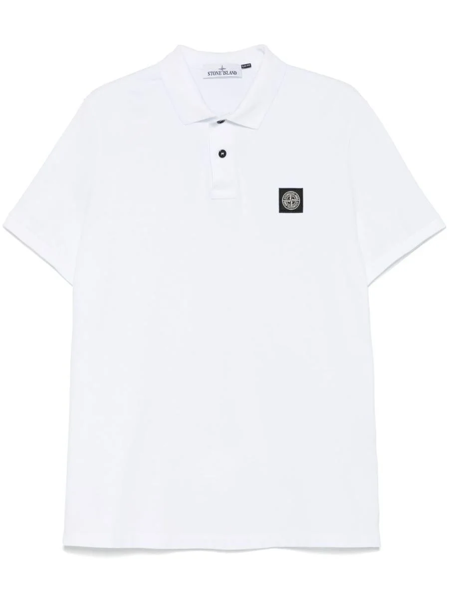 Stone Island Slim Fit Stretch Cotton Pique Polo Shirt Clothing - 1