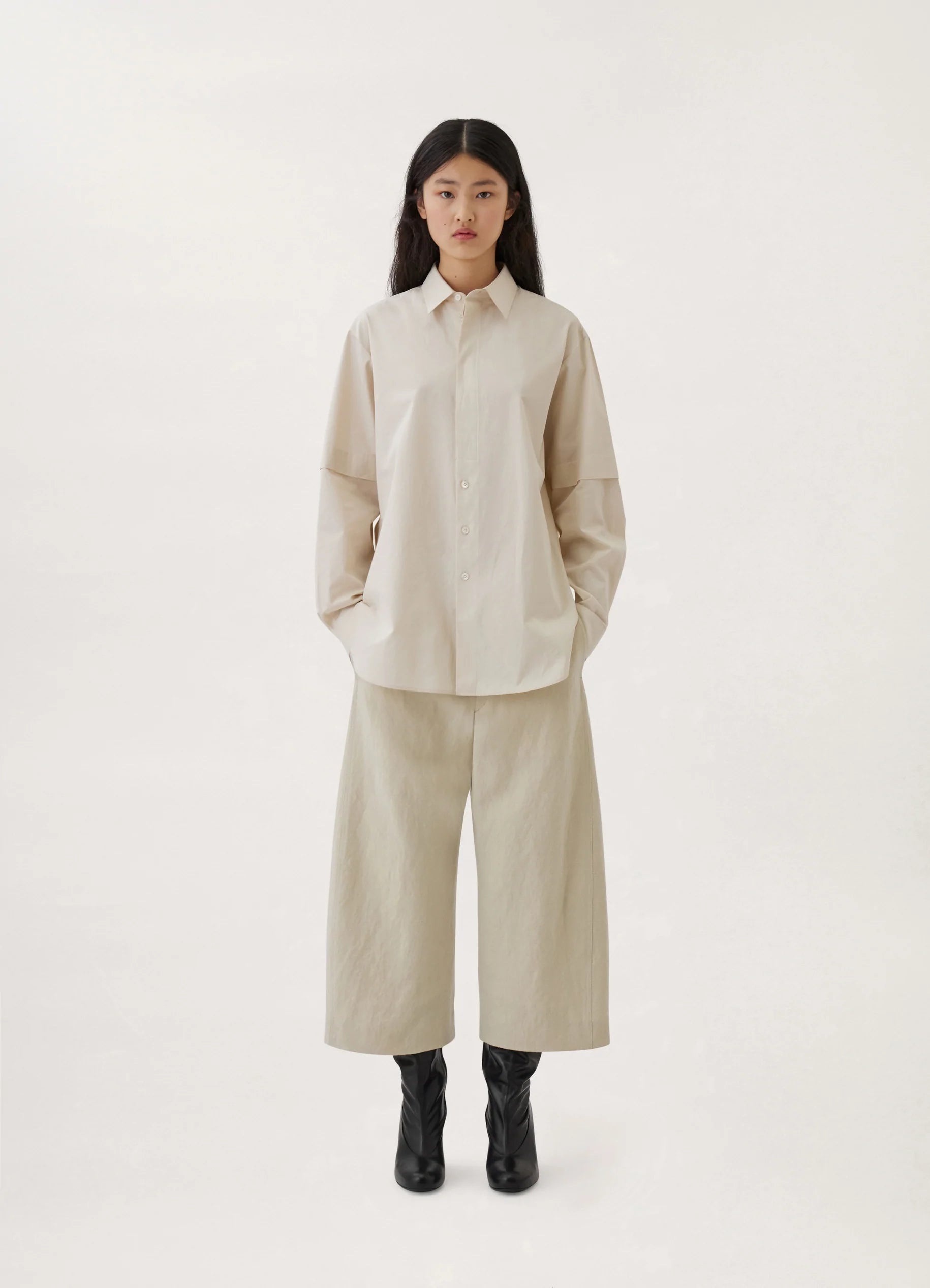 SHIRT WITH SLITS
COTTON POPLIN - 5