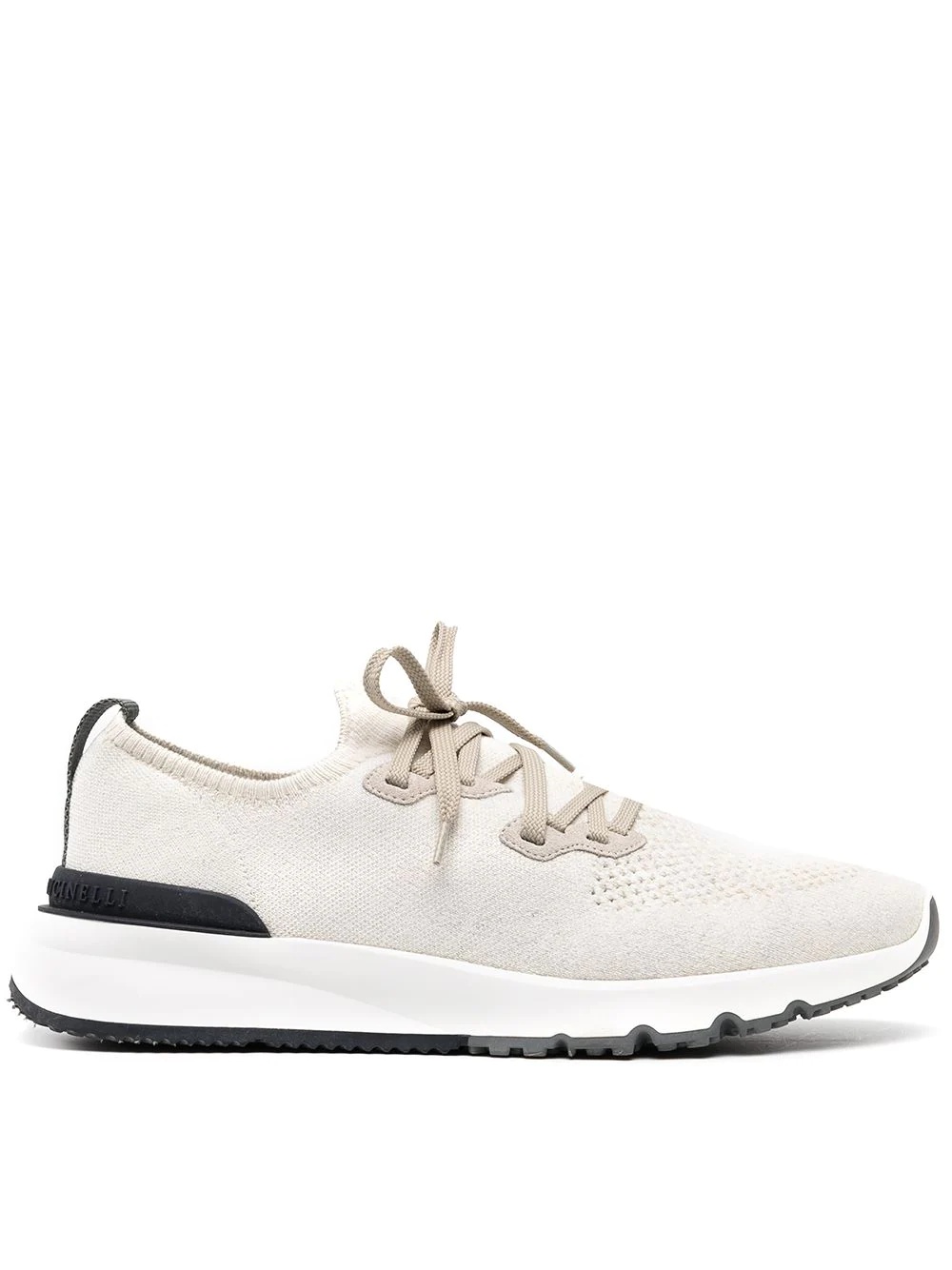 perforated-detail low-top sneakers - 1