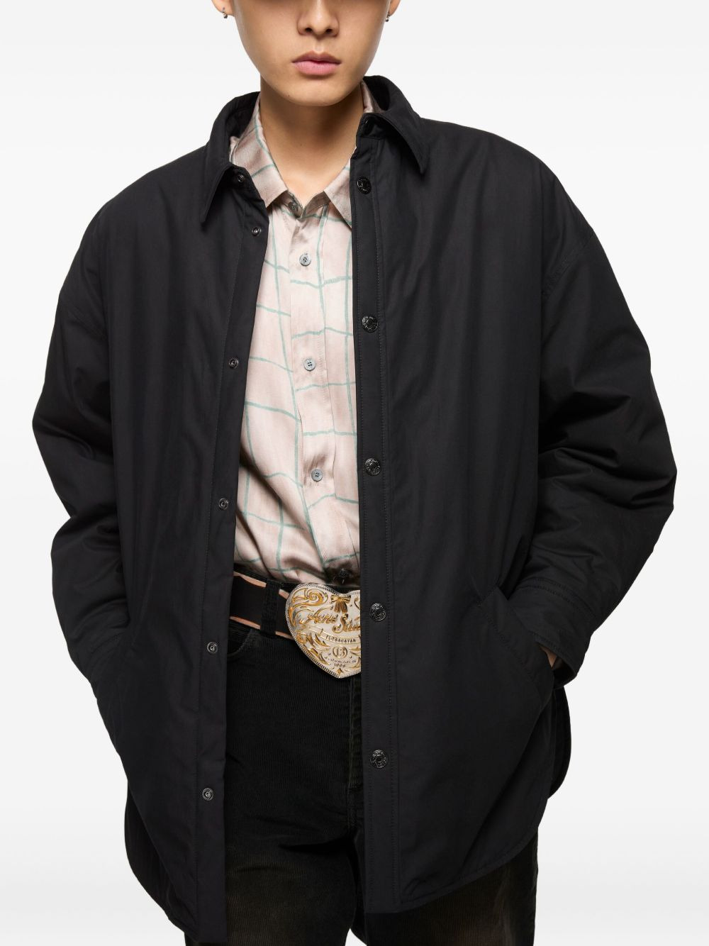 cotton padded shirt jacket - 4