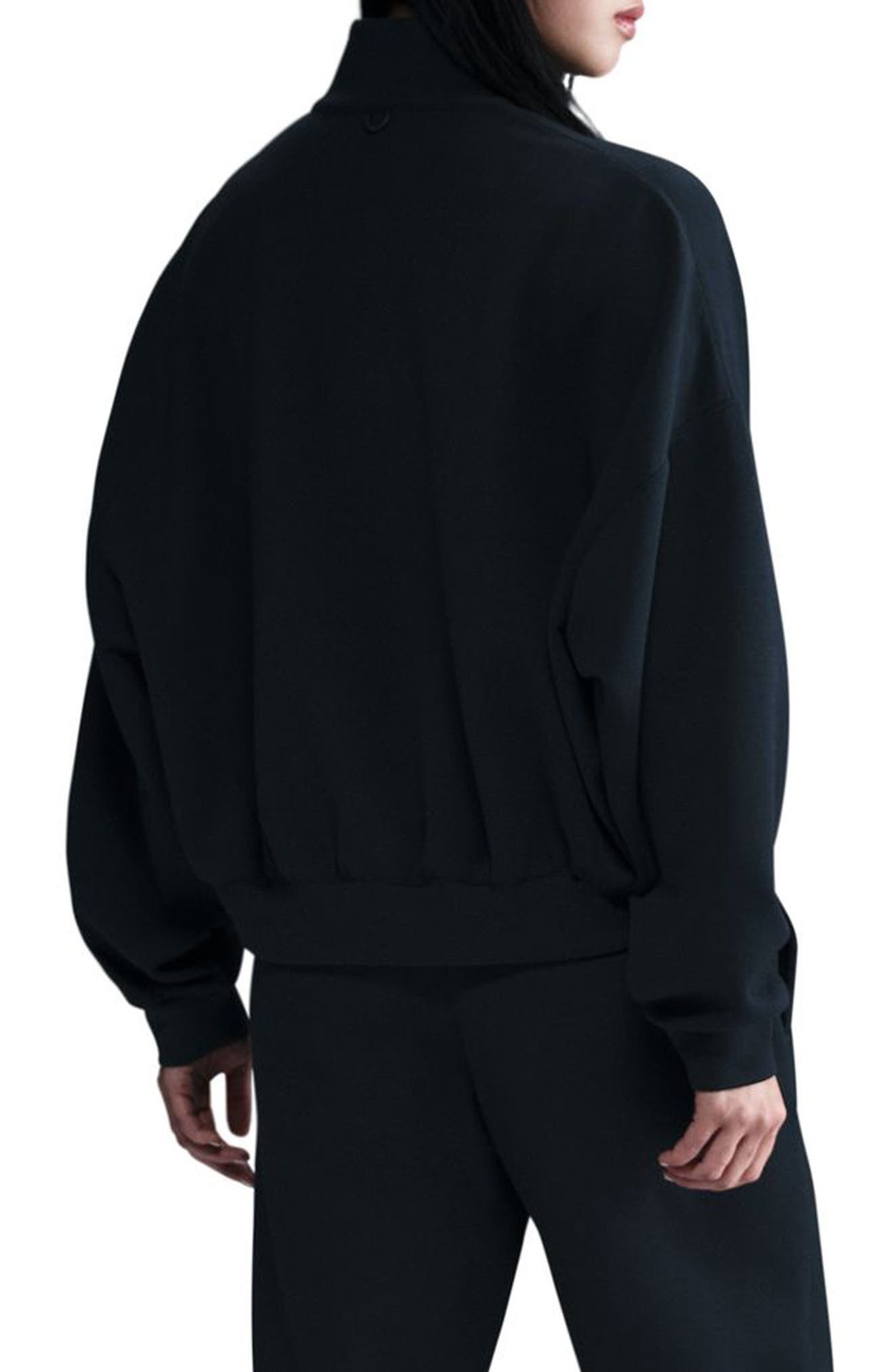 Nike 24.7 ImpossiblySoft Dri-FIT Oversize Half Zip Top in 010 Black/black at Nordstrom - 2