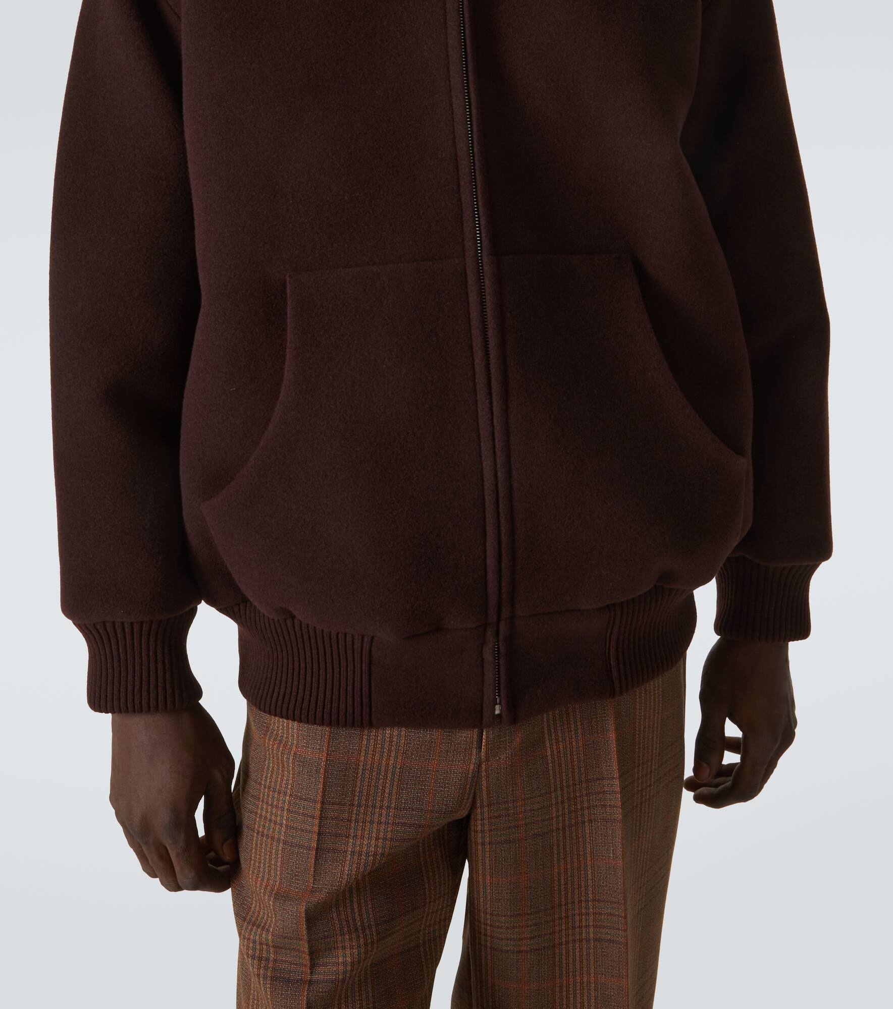 Oversized wool pile hoodie - 6