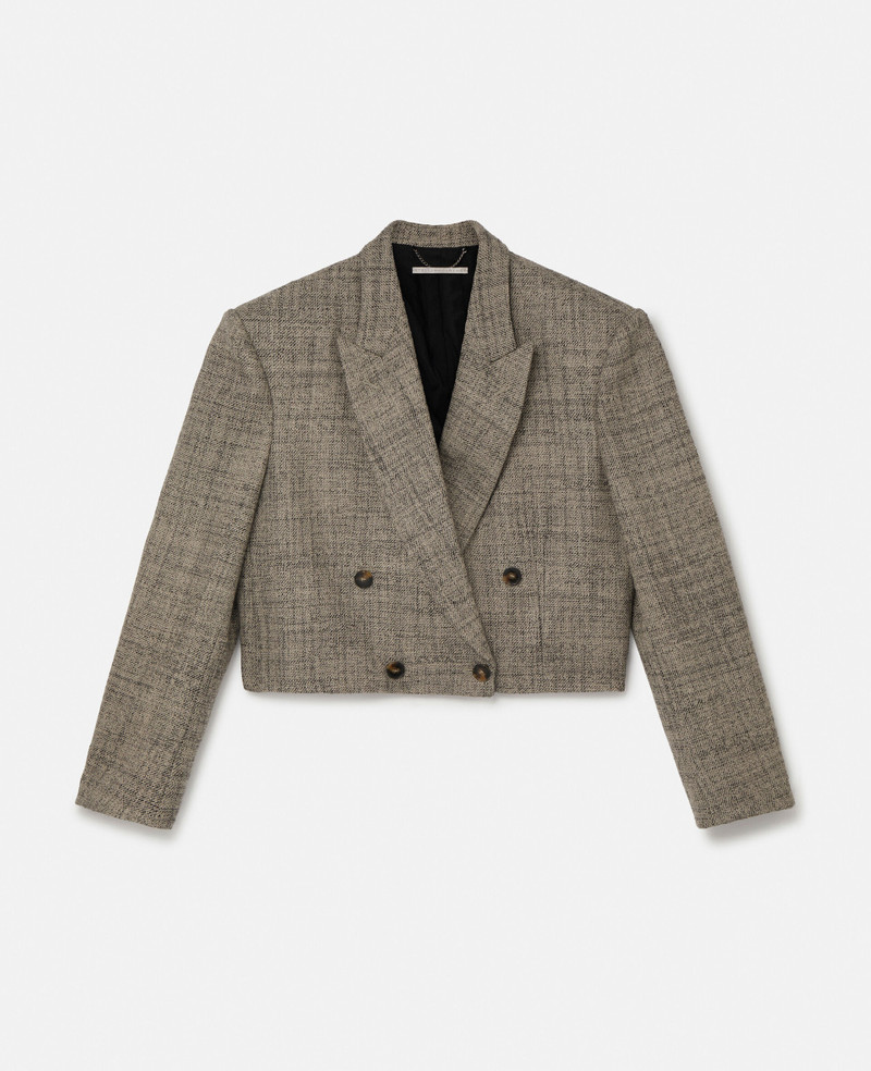 Cropped Boxy Double-Breasted Blazer 1