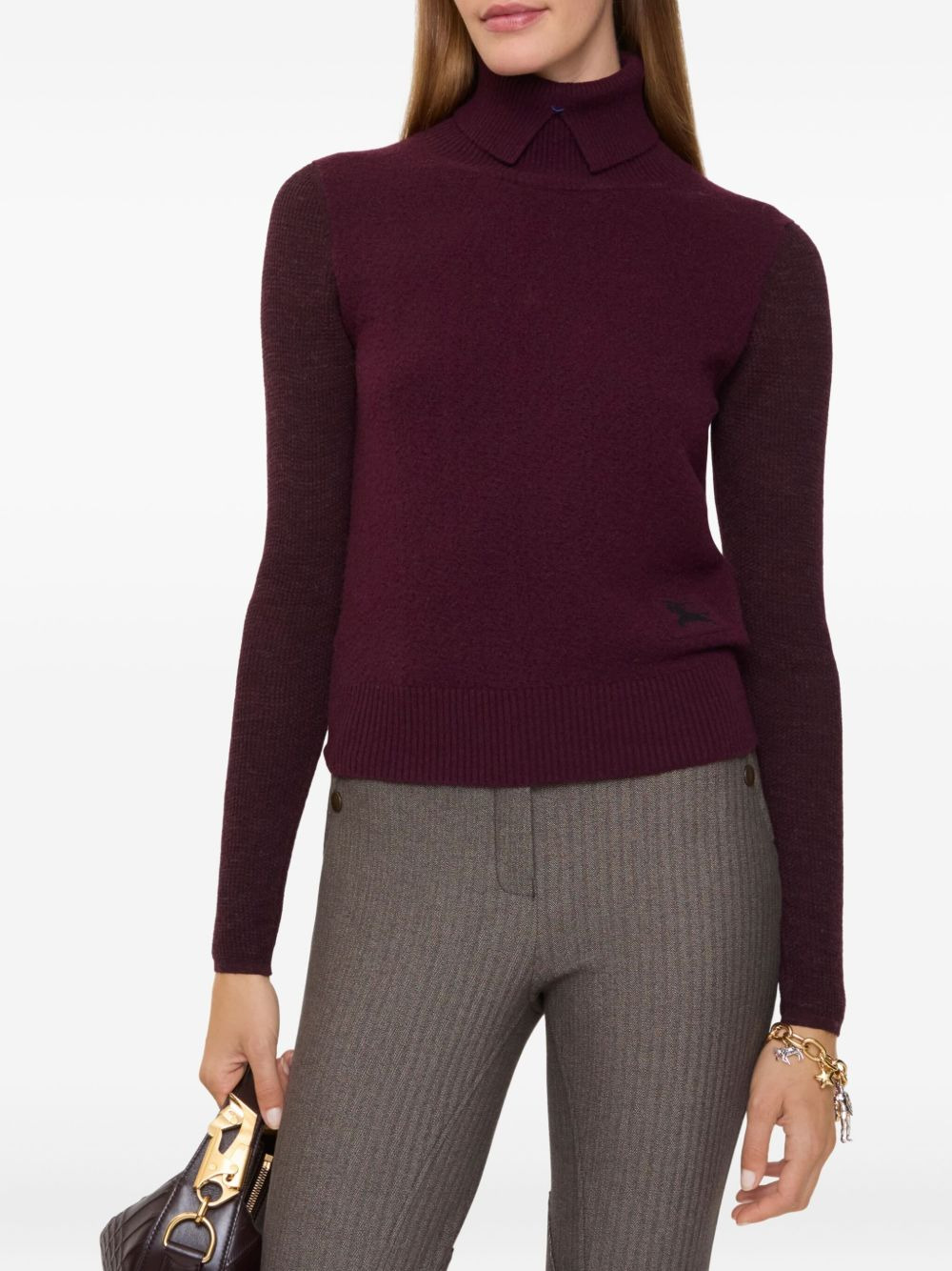 EKD-patch roll-neck sweater - 2