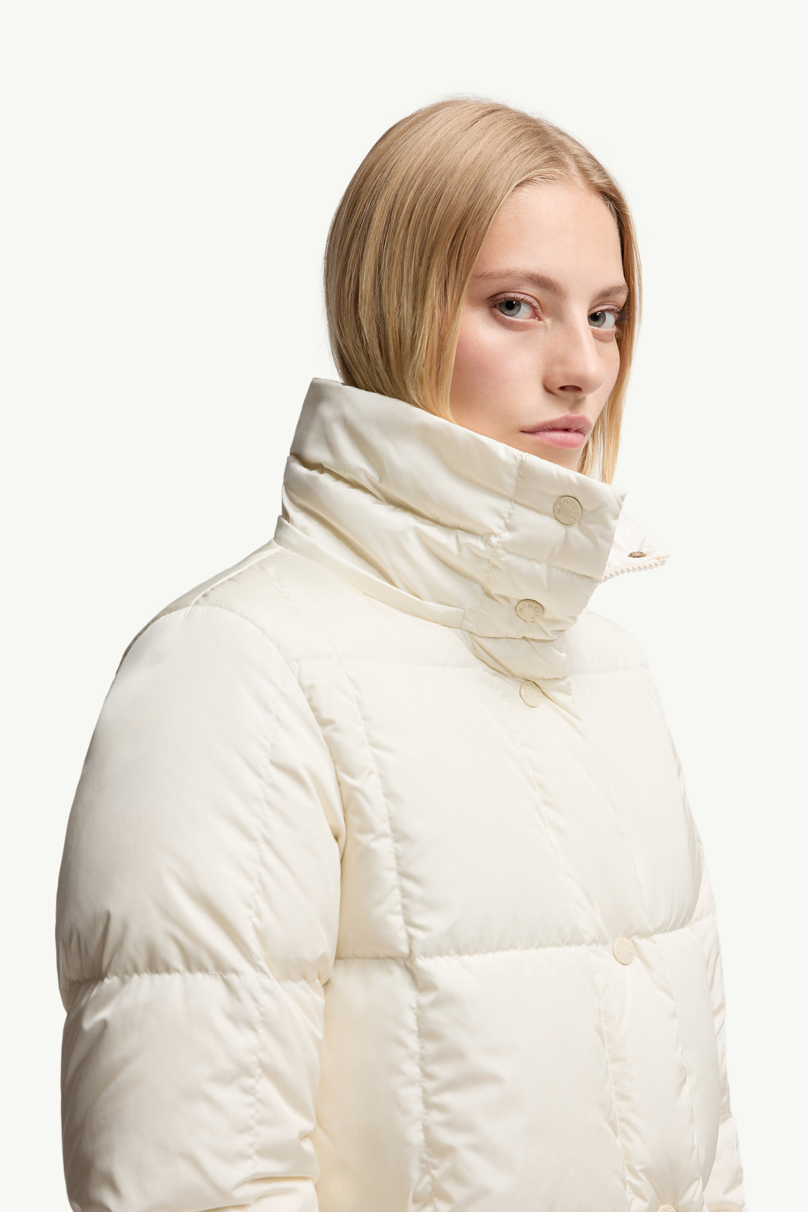 Litte Square-Quilted Hooded Long Down Jacket - 6