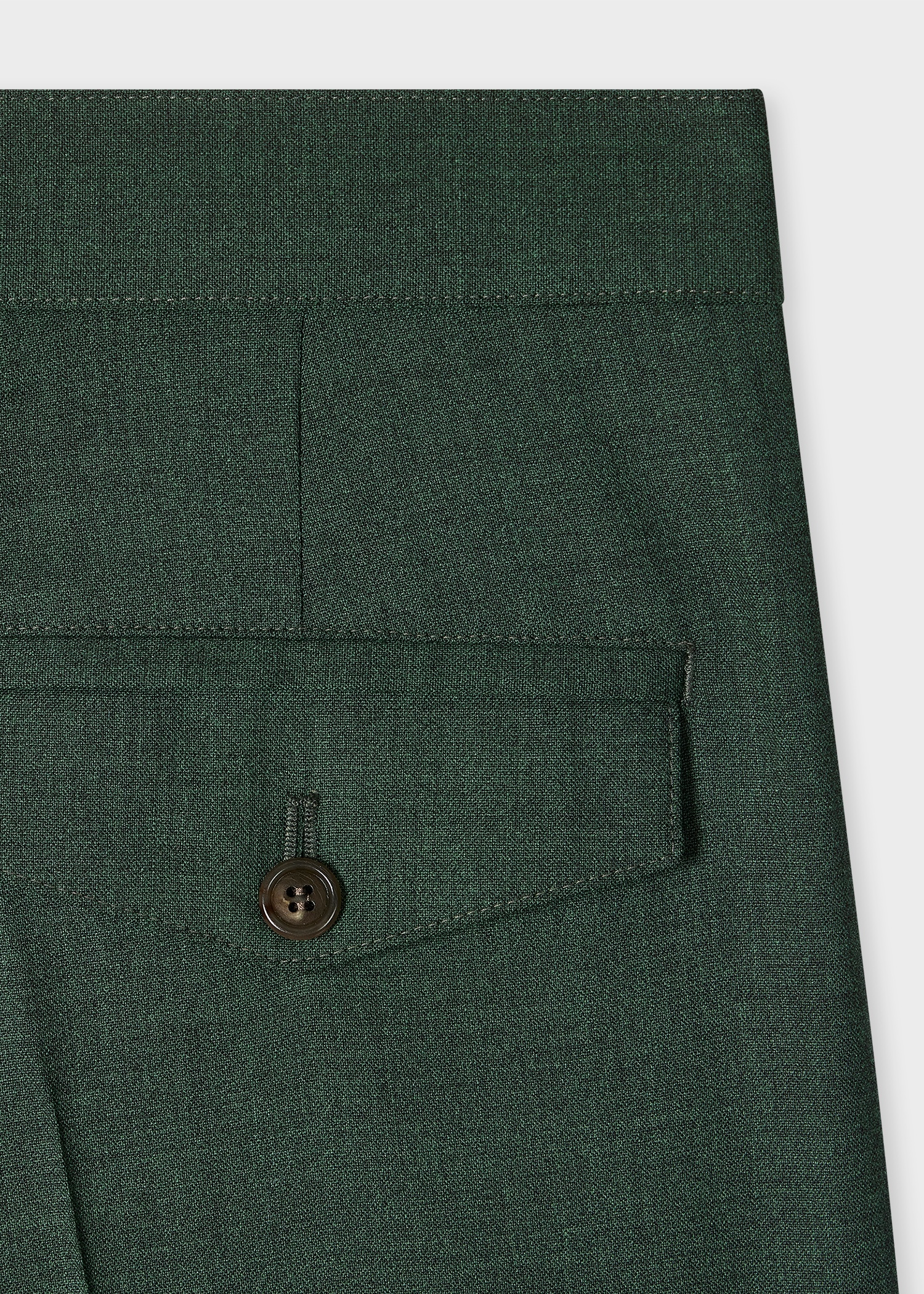 Tapered-Fit Dark Green Overdyed Marl Wool Trousers - 2
