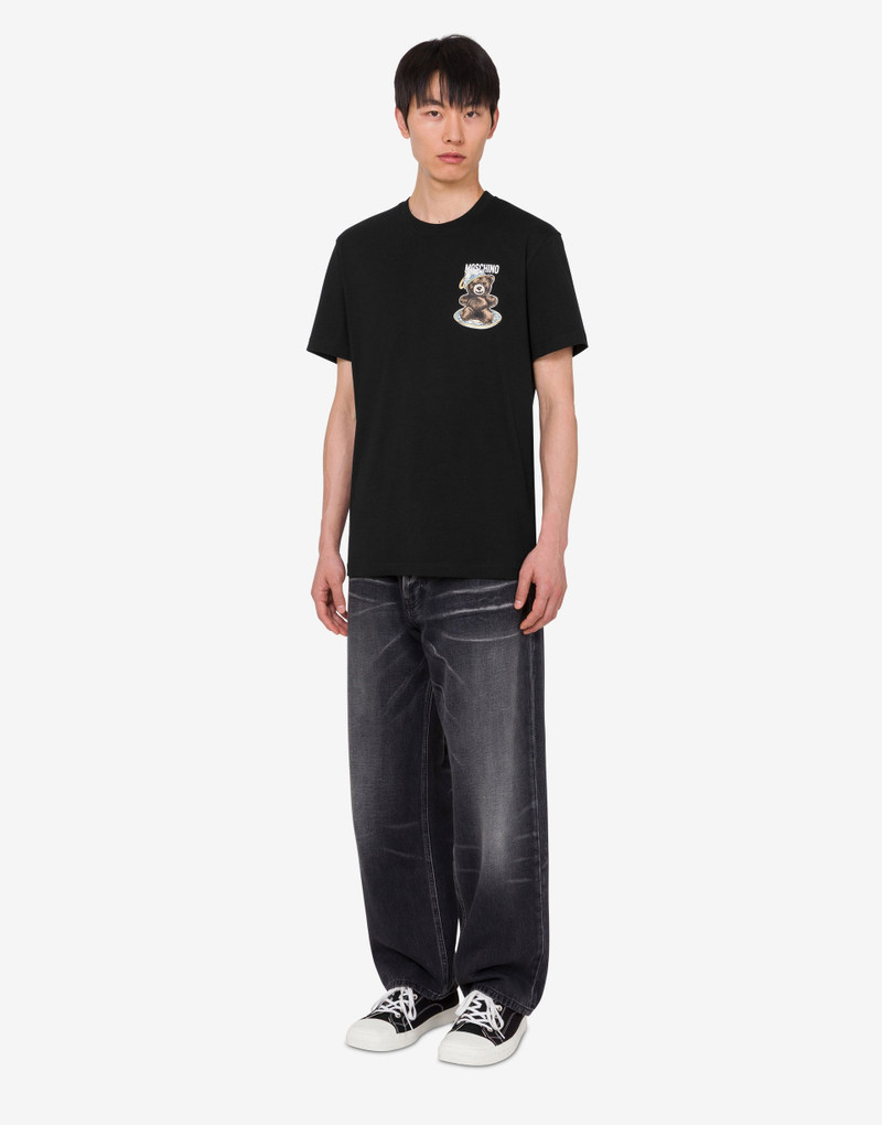 ORGANIC COTTON JERSEY POLO SHIRT MOSCHINO TEDDY BEAR 1