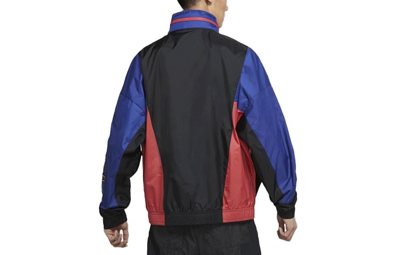 Jordan Air Jordan Sport Dna Embroidered Logo Colorblock Sports Woven Jacket Blue DN3404-010 outlook