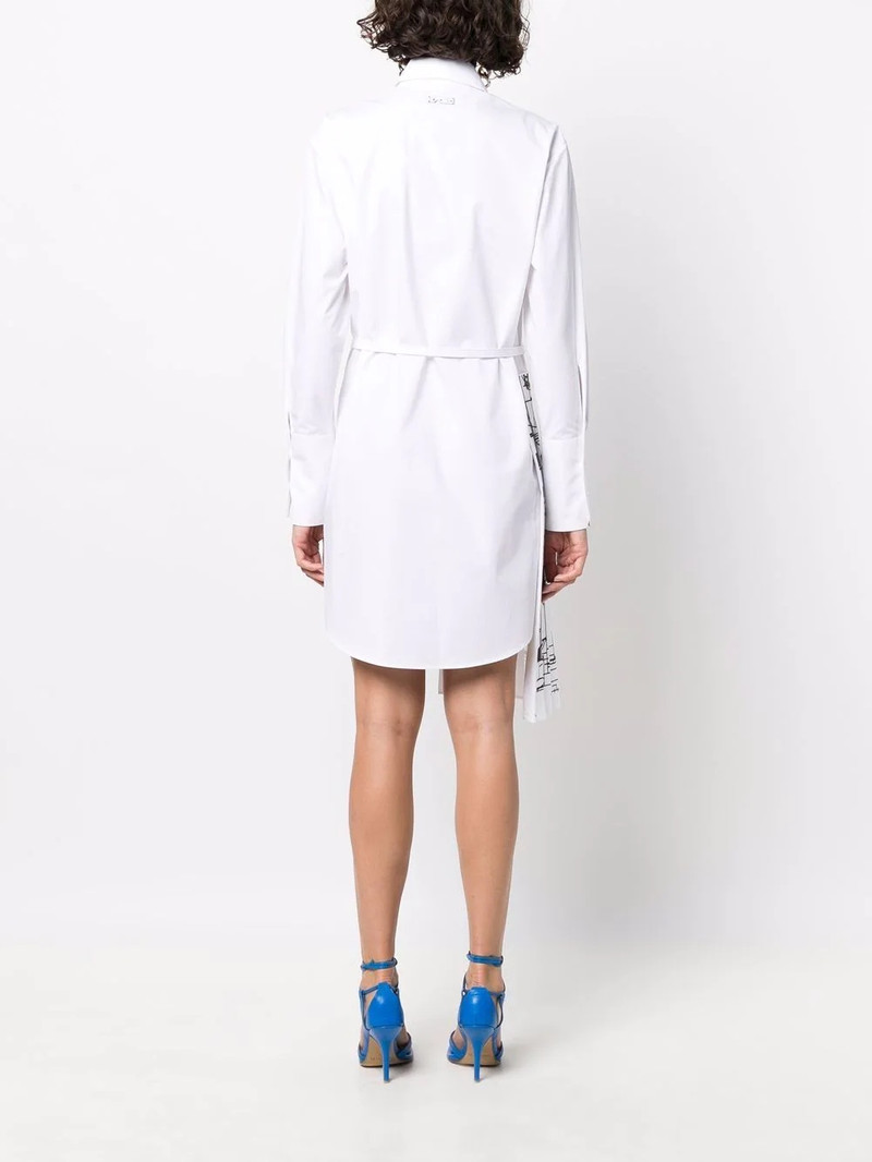 pleated panel shirt-dress 4