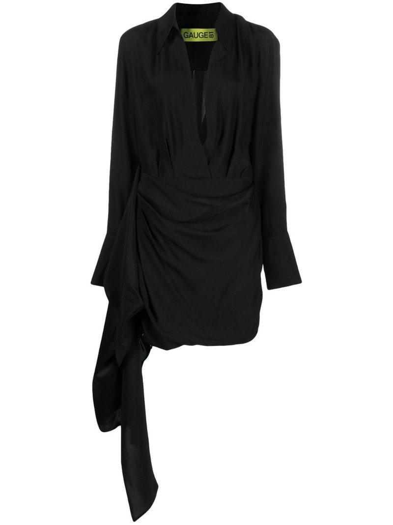 Gravia draped silk minidress 1