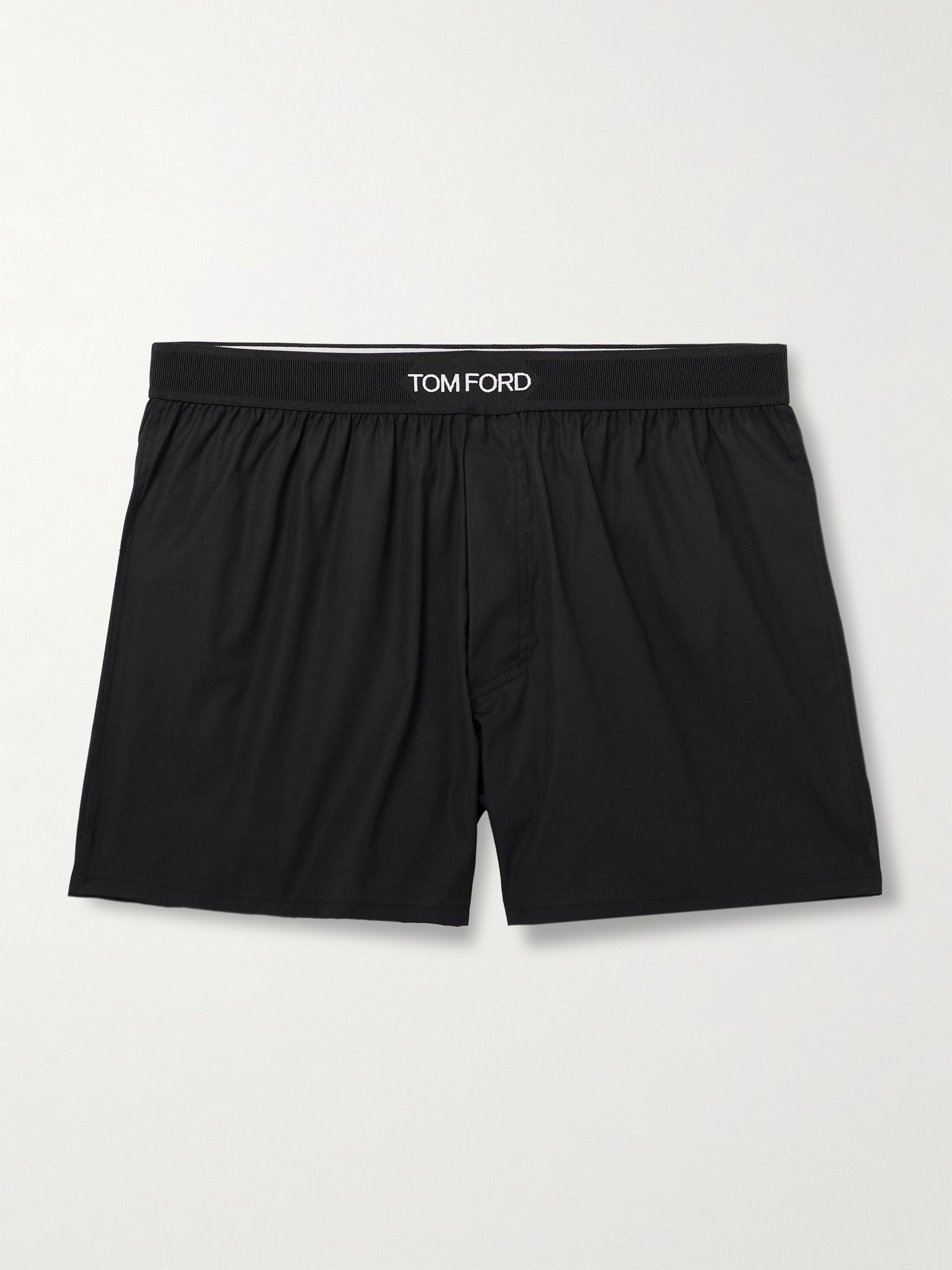 Stretch-Cotton Boxer Shorts Black - 1