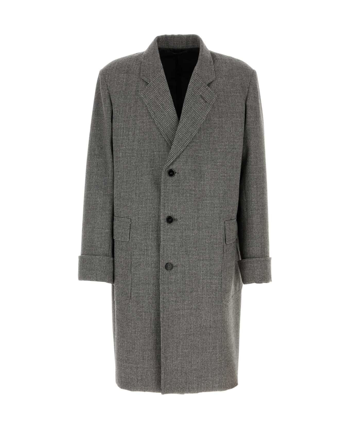 Embroidered Wool Blend Coat - 1