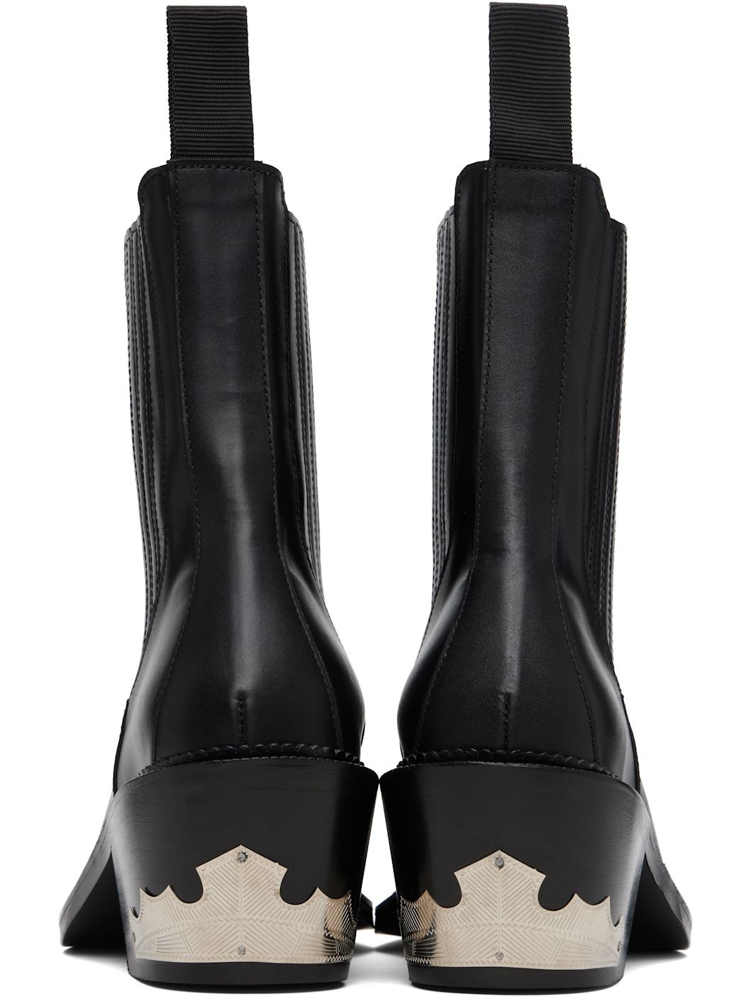 Black Leather AJ1255 Boots - 2