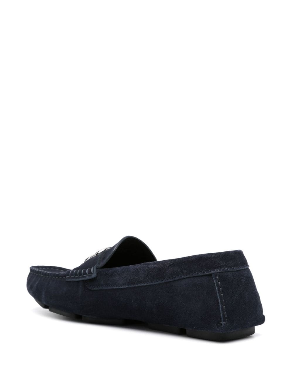 logo-lettering loafers - 3