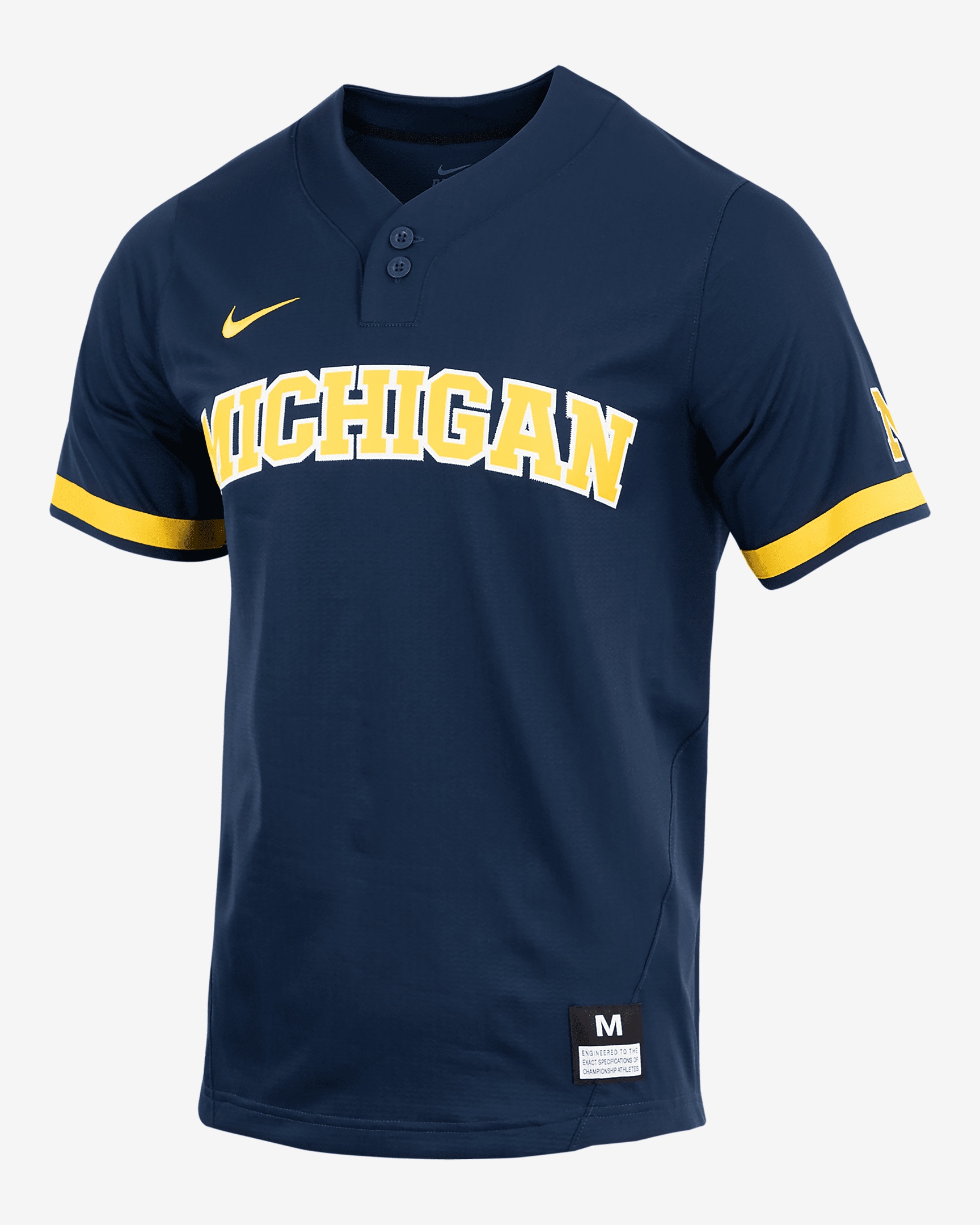 Nike Men's College (Michigan) 2-Button Baseball Jersey - 1