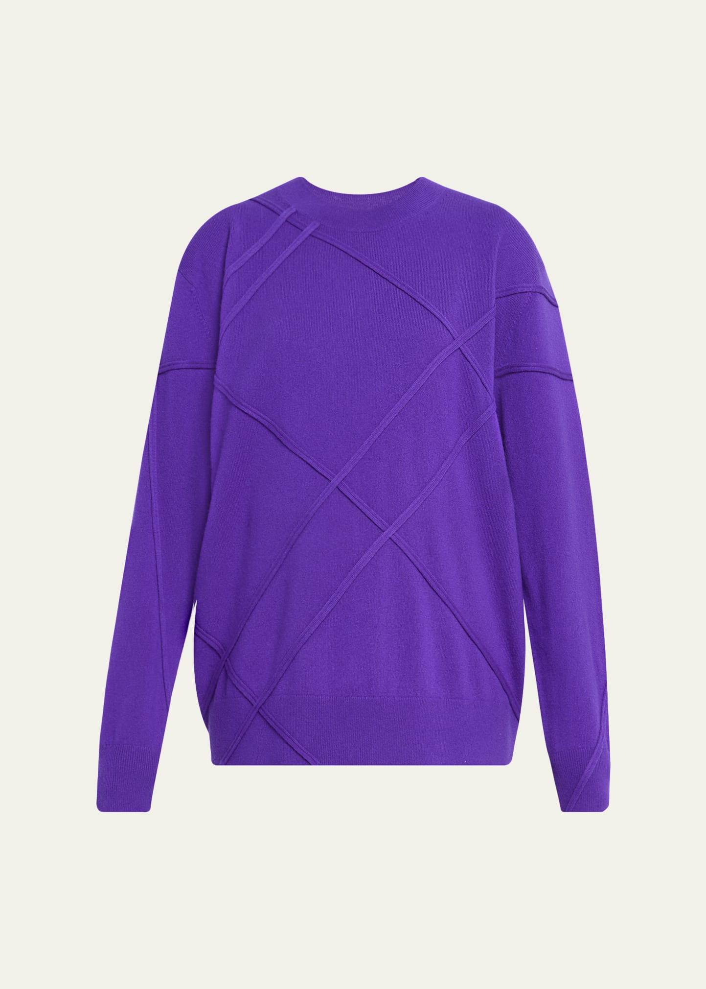 Timona Cashmere Crossed Textured Stitch Sweater - 1