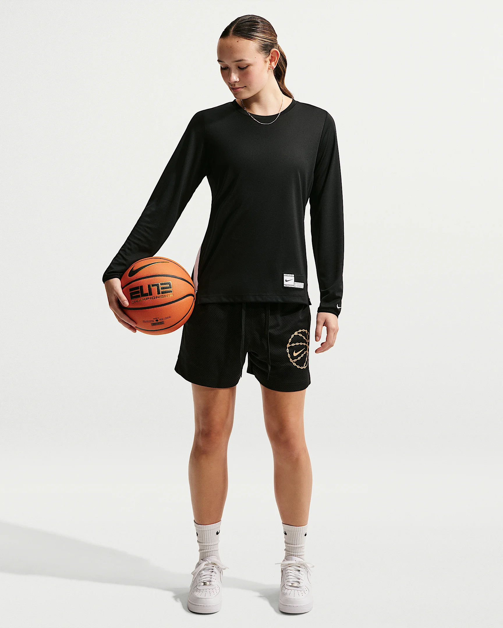 Nike Women's Dri-FIT Mesh Graphic Basketball Shorts - 1