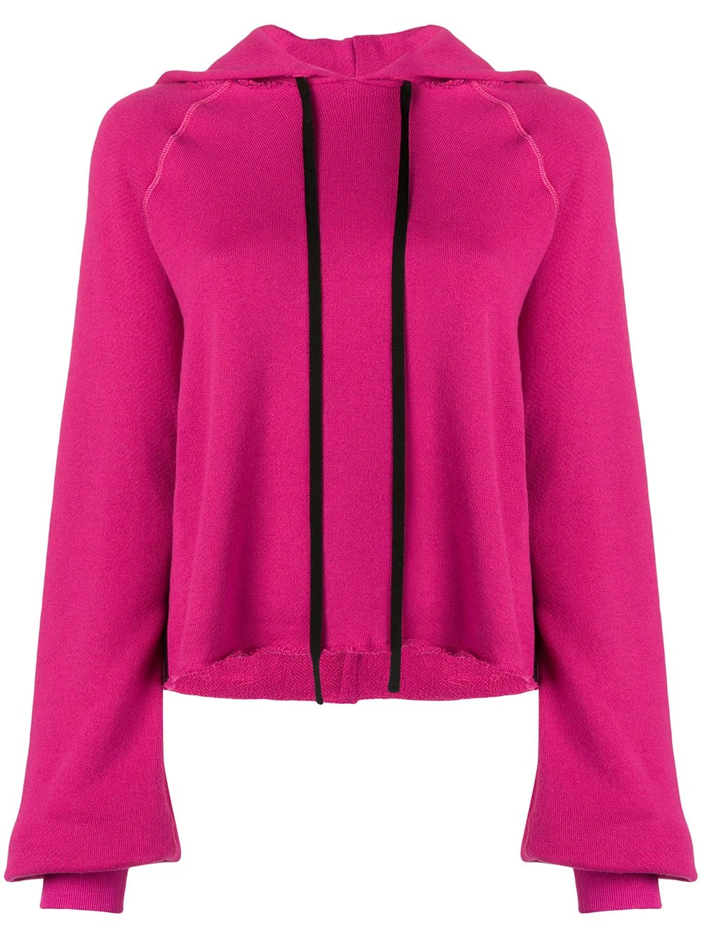 ripped detail hoodie - 1