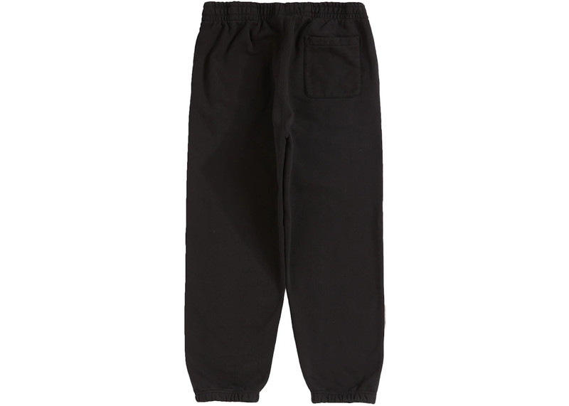 Supreme Supreme Satin Appliqué Sweatpant Black outlook