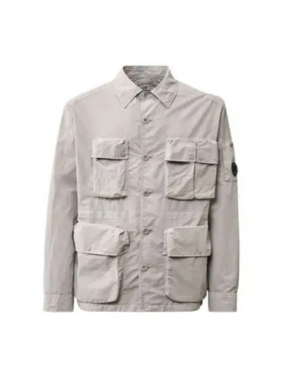 C.P. Company Flat Nylon Utility Over Long Sleeve Shirt Grey outlook