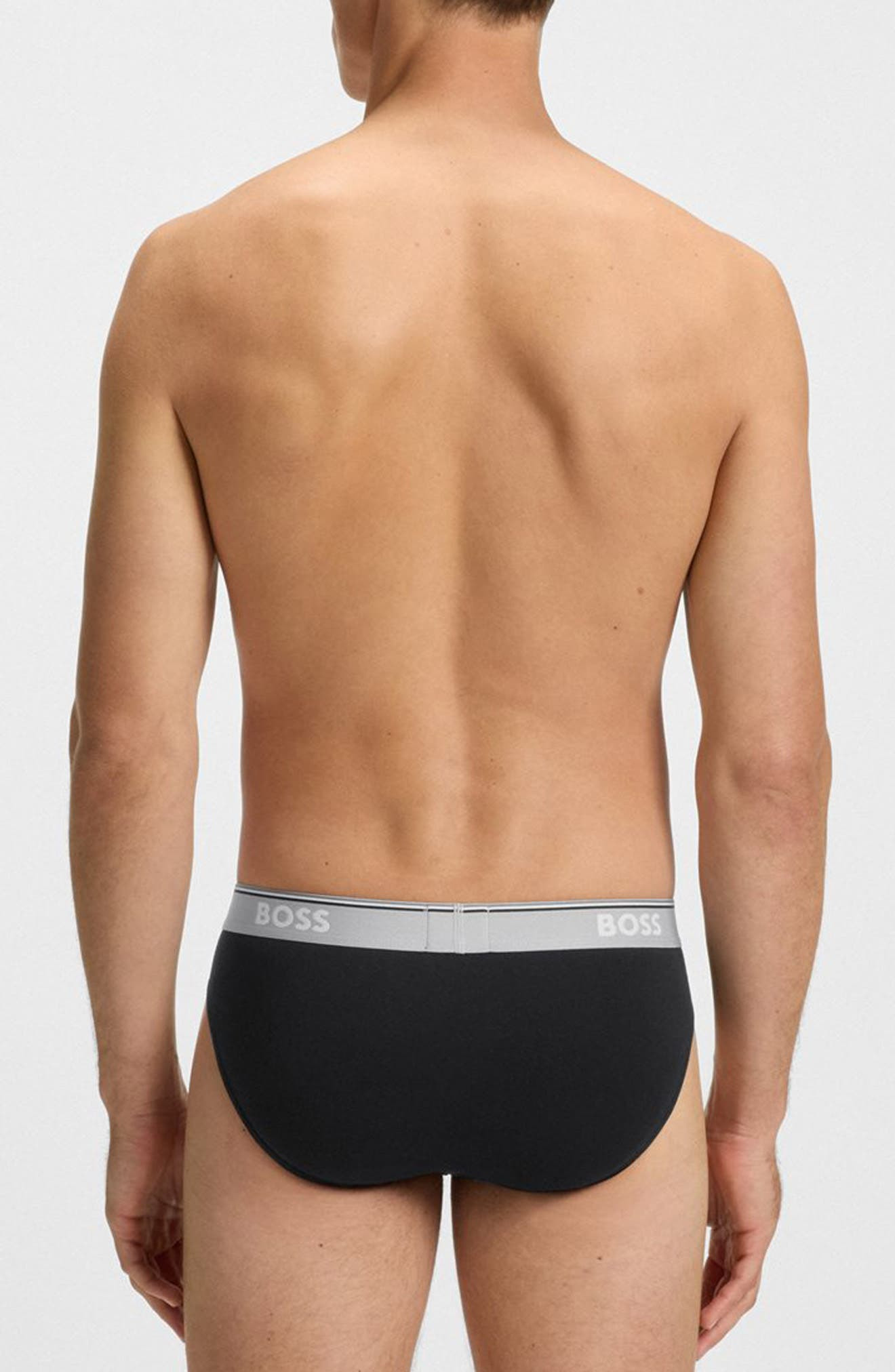 BOSS Assorted 3-Pack Power Stretch Cotton Briefs in Black Multi Pack at Nordstrom - 2