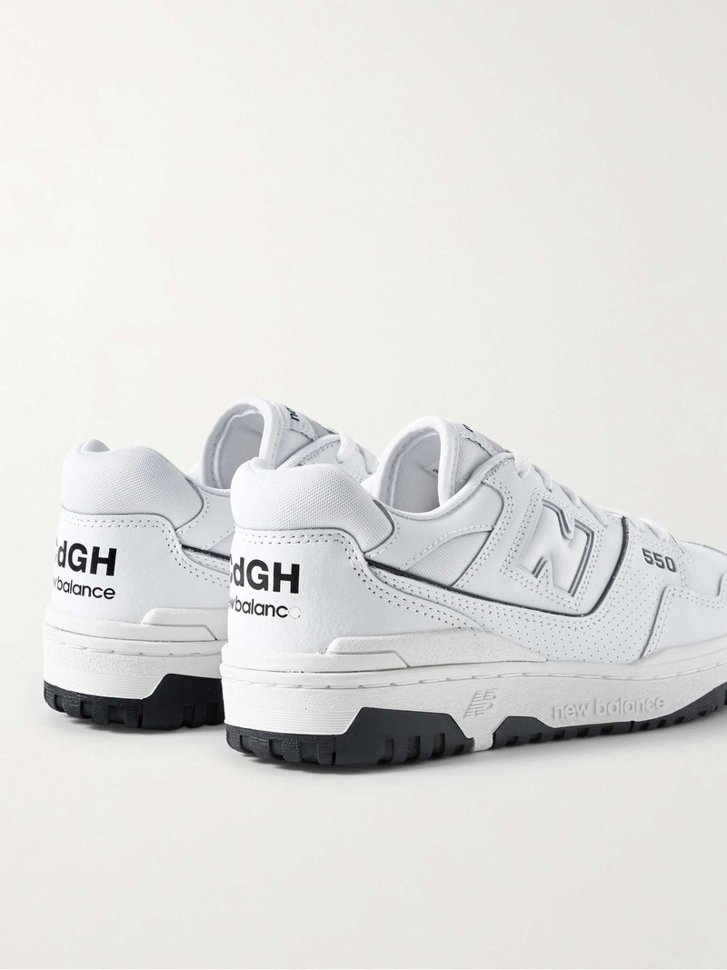+ New Balance 550 Mesh-Trimmed Leather Sneakers 5