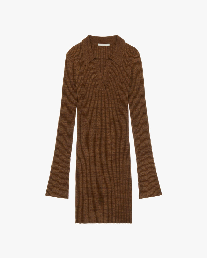 MARL KNIT POLO DRESS 1
